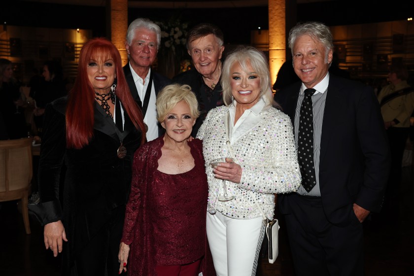 (L-R) Wynonna Judd, Larry Strickland, Brenda Lee, Bill Anderson, Tanya Tucker and Craig Dillinghamattends the Class of 2023 Medallion Ceremony at Country Music Hall of Fame and Museum on October 22, 2023 in Nashville, Tennessee. (Photo by Terry Wyatt/Getty Images)
