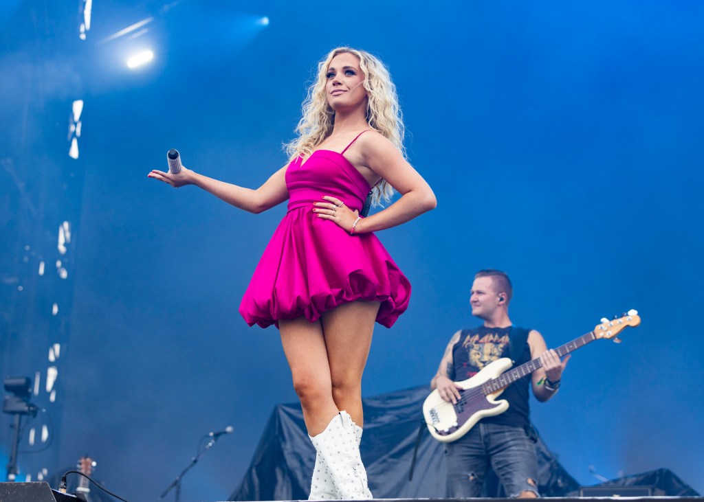 QUEBEC CITY, QUEBEC - JULY 09: Megan Moroney performs on day 4 of Festival d'&eacute;t&eacute; de Qu&eacute;bec on July 09, 2023 in Quebec City, Quebec. 