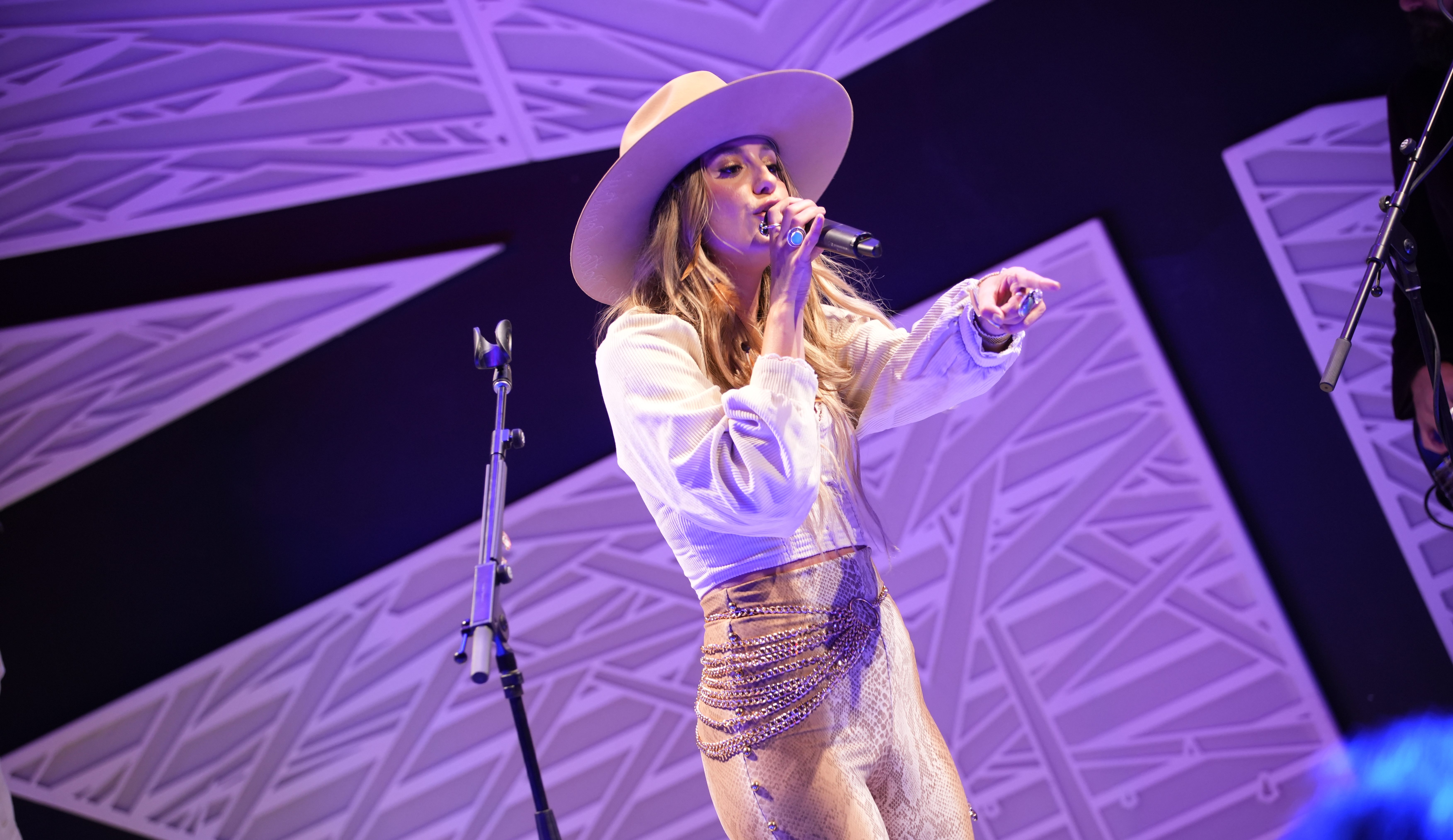 NEW YORK, NEW YORK - AUGUST 25: Lainey Wilson performs at 'A New York Evening With Lainey Wilson' at National Sawdust on August 25, 2023 in New York City.