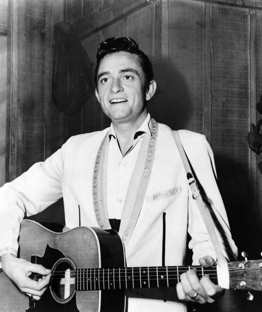 JOHNNY CASH GUEST STARS ON THE MUSICAL HALF HOUR SERIES "RANCH PARTY." FILED 1966.