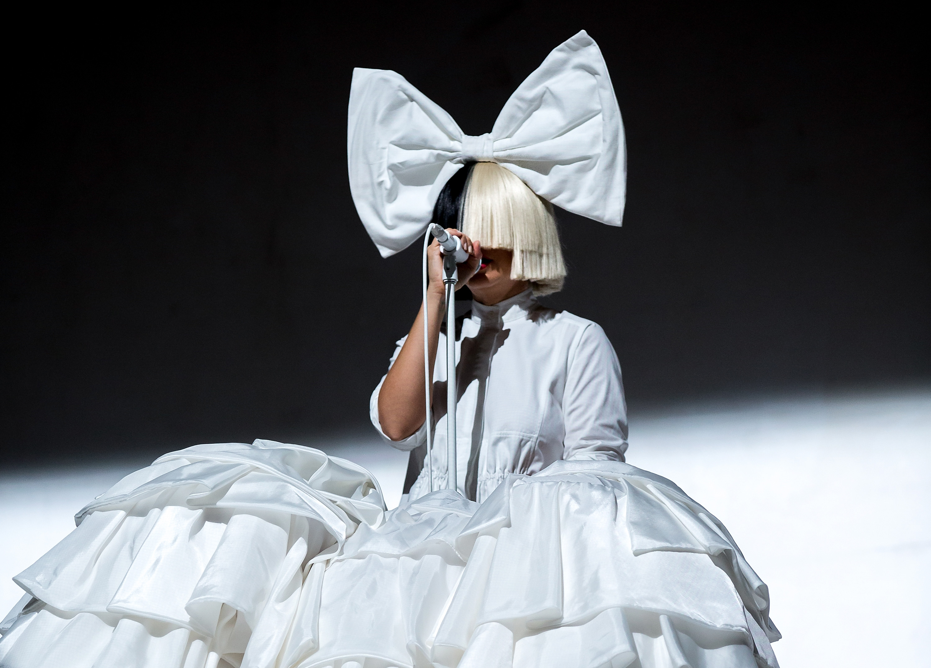 BOSTON, MA - MAY 27: Sia performs on Day 1 of the Boston Calling Festival on Government Center Plaza on May 27, 2016 in Boston, Massachusetts.