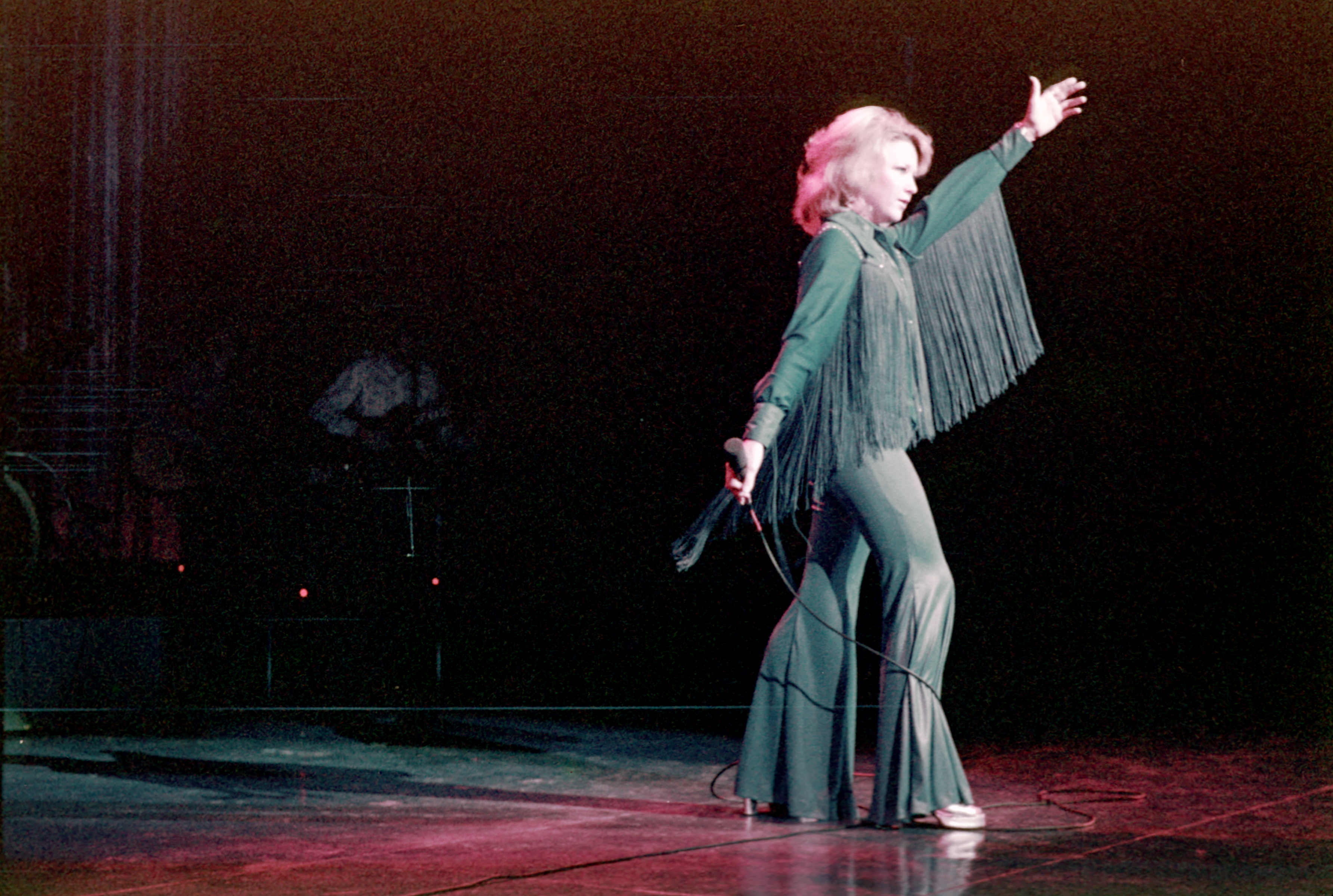 Country singer Tanya Ticker performs onstage in September 1975 in Los Angeles, California. 