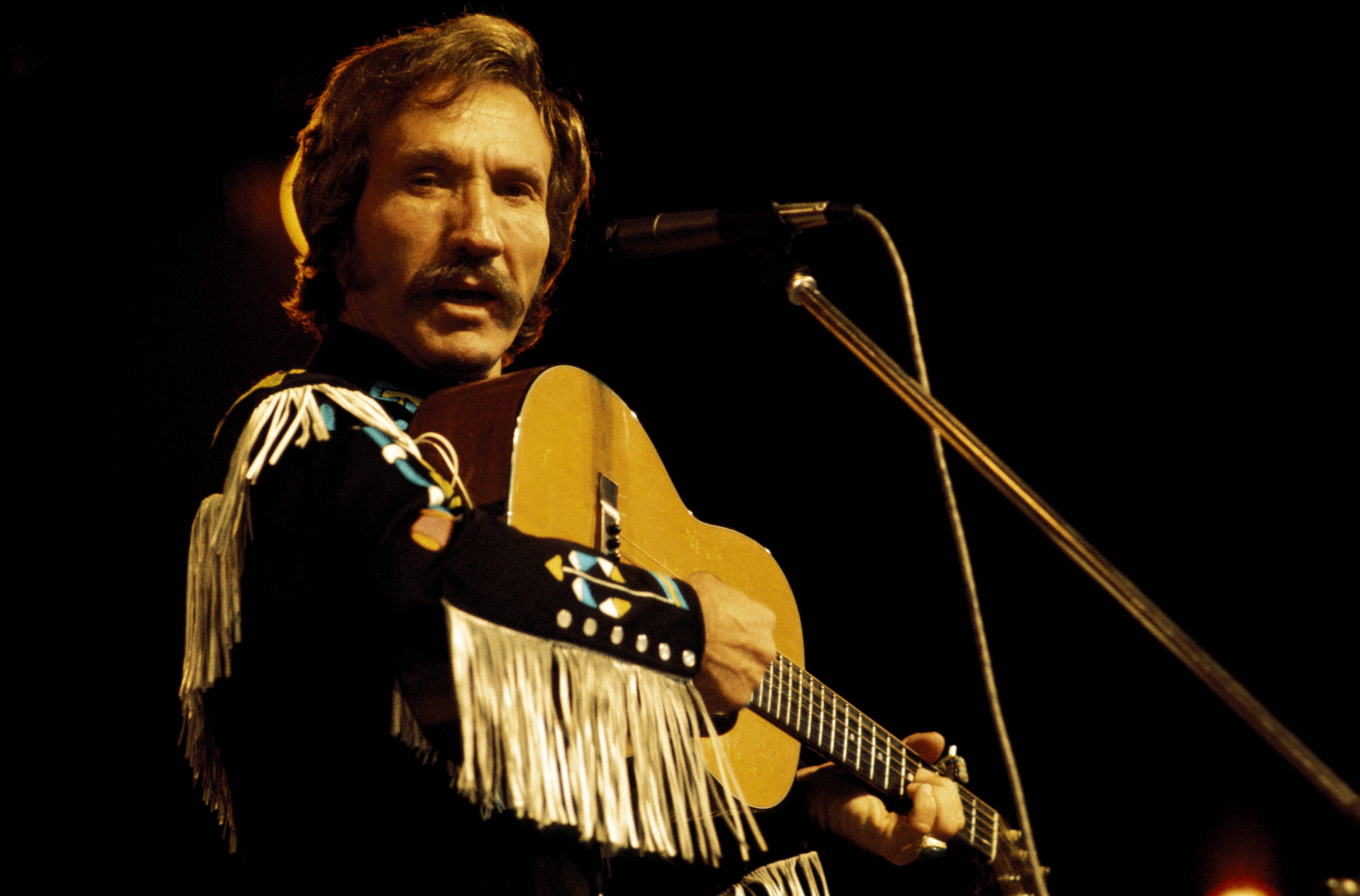 UNITED KINGDOM - APRIL 01: WEMBLEY EMPIRE POOL Photo of Marty ROBBINS, performing live onstage at the Country Music Festival 