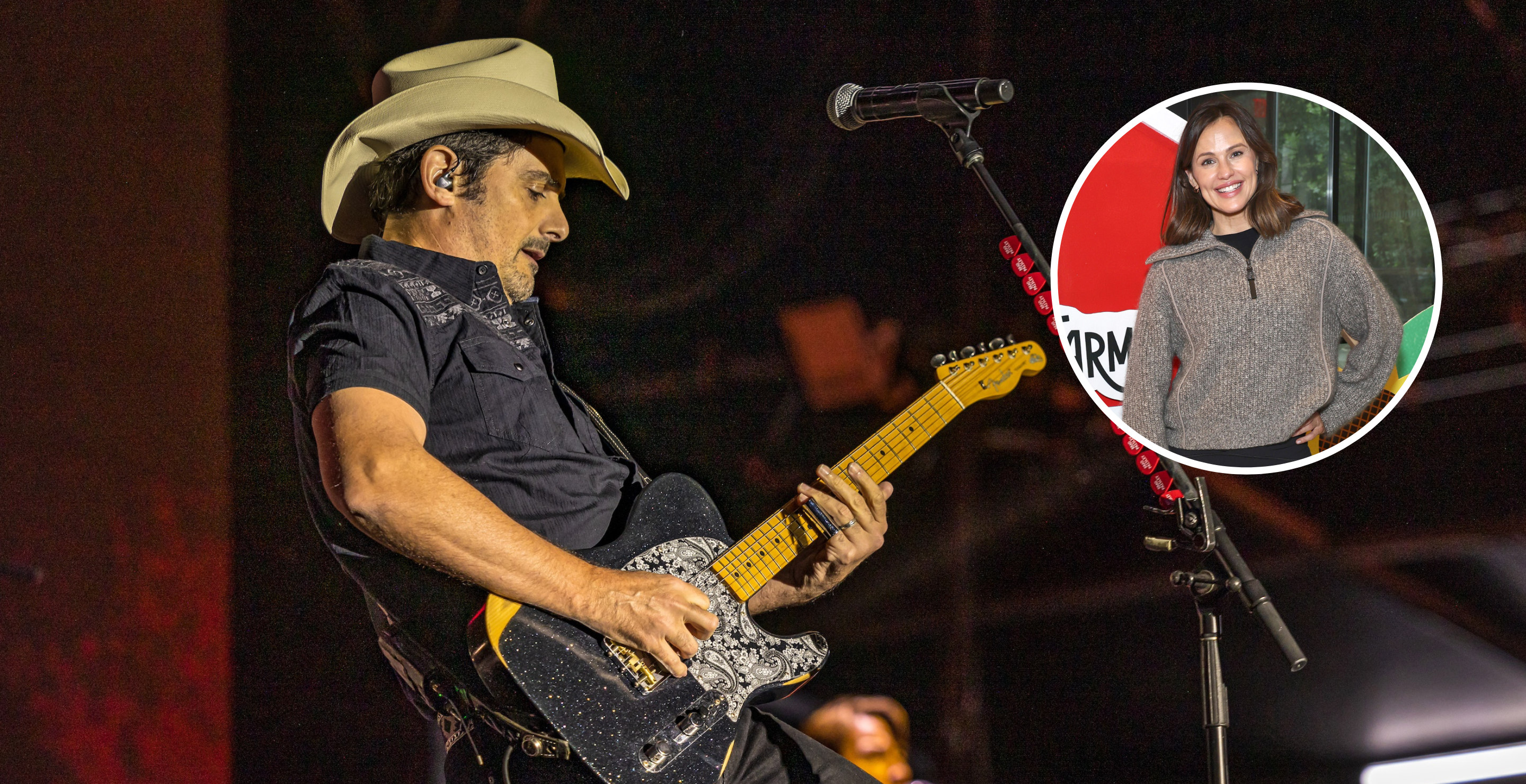 IPSWICH, AUSTRALIA - SEPTEMBER 25: Brad Paisley performs during CMC Rocks QLD 2022 on September 25, 2022 in Ipswich, Australia. Australia's biggest international country music festival CMC Rocks QLD is celebrating its 15th anniversary in 2022 and BROOKLYN, NEW YORK - OCTOBER 07: Jennifer Garner, Co-founder and Chief Brand Officer, Once Upon a Farm attends Once Upon A Farm Refrigerated Oat Bar Launch Event at 1 Hotel Brooklyn Bridge on October 07, 2023 in Brooklyn, New York.