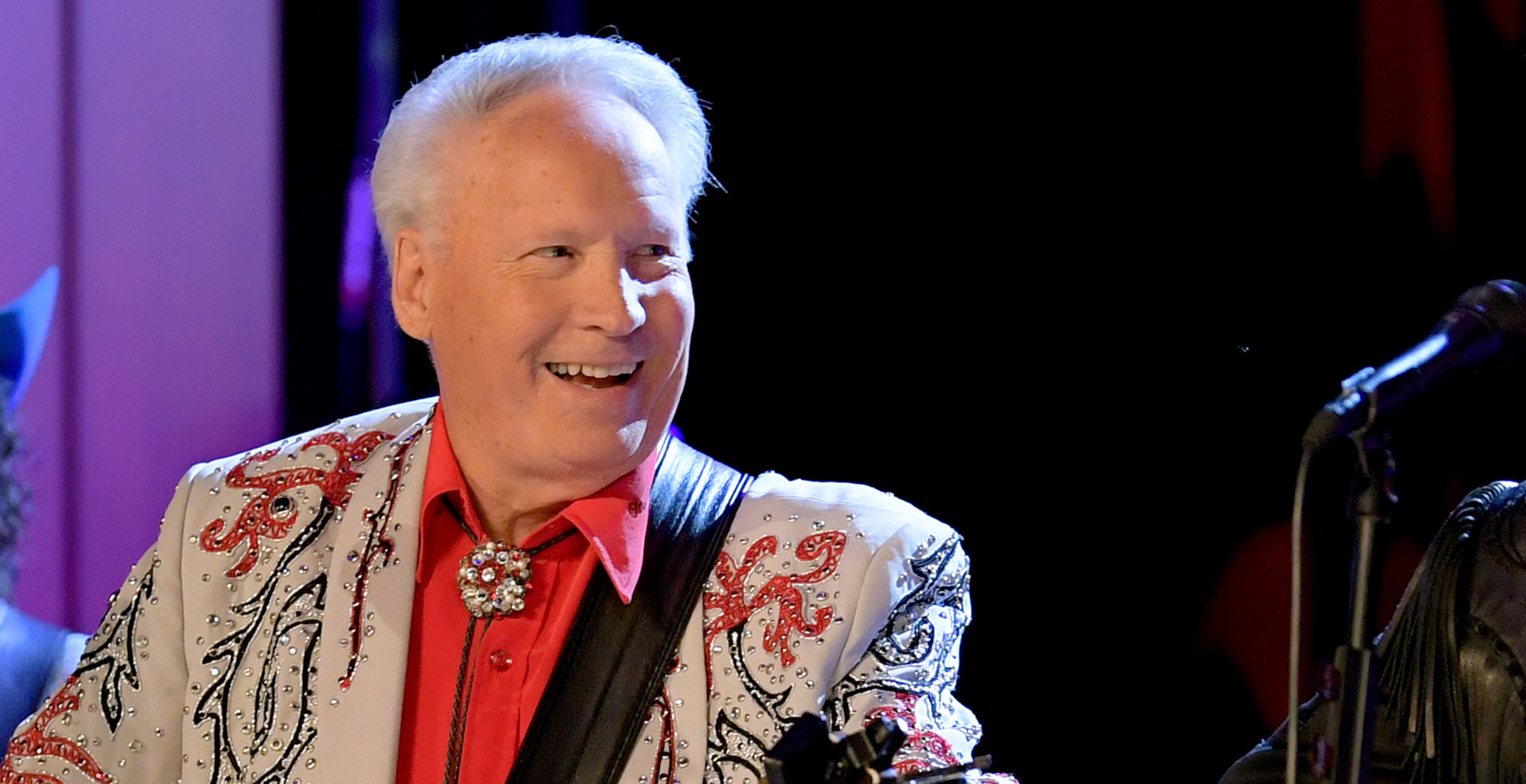 NASHVILLE, TENNESSEE - SEPTEMBER 18: Buck Trent performs with Marty Stuart and his Fabulous Superlatives at the second of three Marty Stuart Artist-in-Residence Shows at Country Music Hall of Fame and Museum on September 18, 2019 in Nashville, Tennessee.