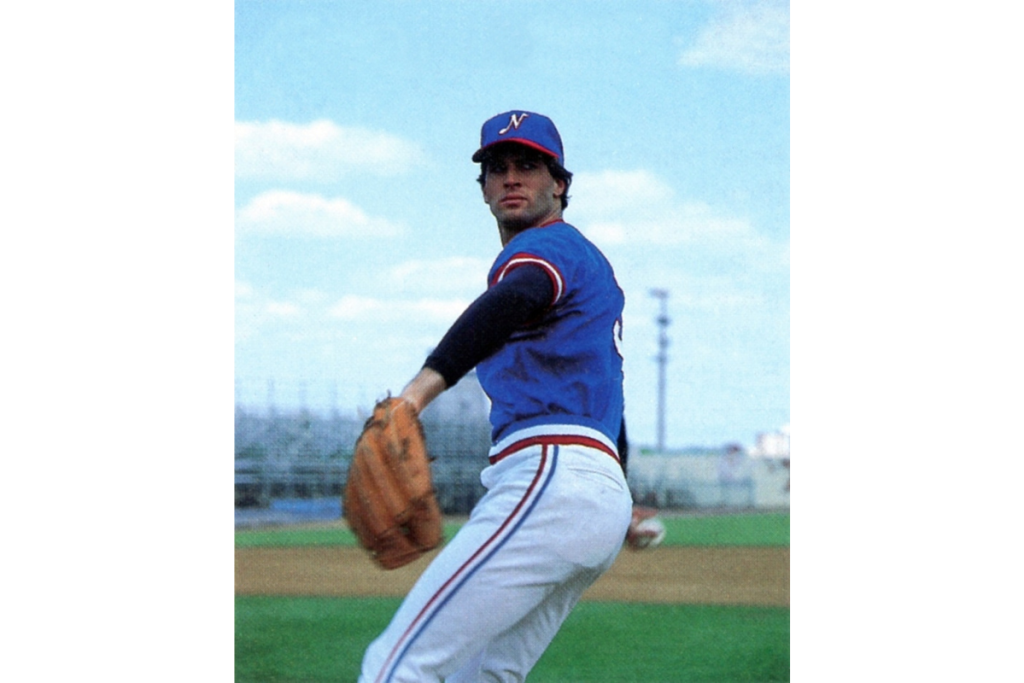 Patterson pitching for the Nashville Sounds in 1983. 