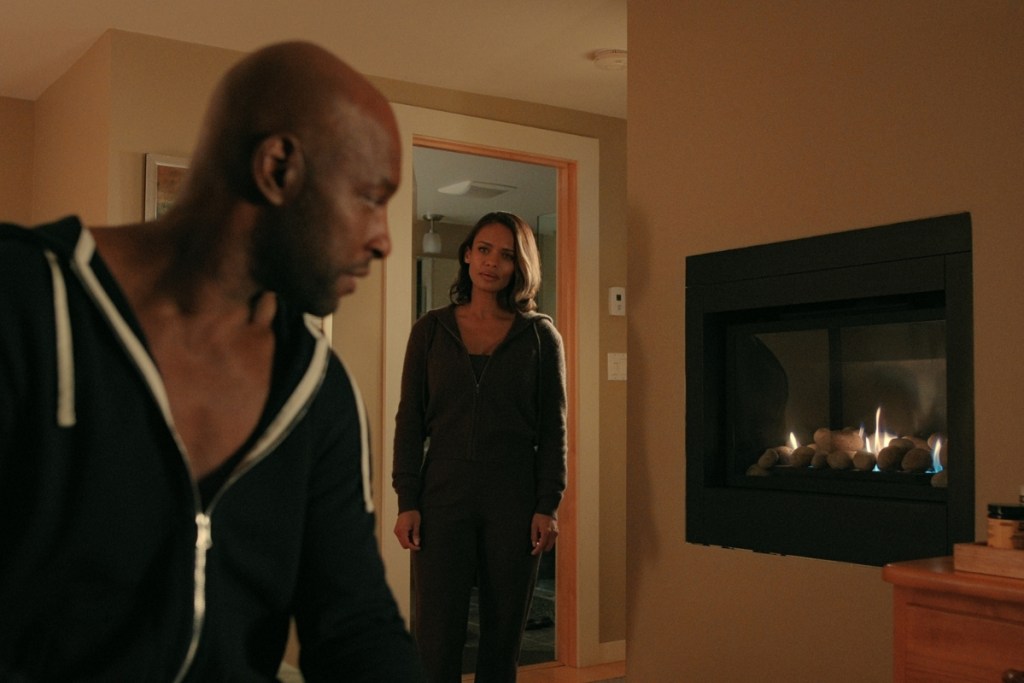 Colin Lawrence as Preacher, Kandyse McClure as Kaia in episode 512 of Virgin River
