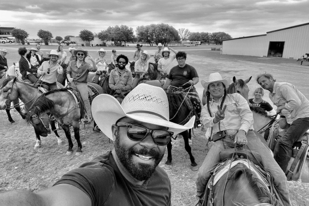 Yellowstone actors at Cowboy camp