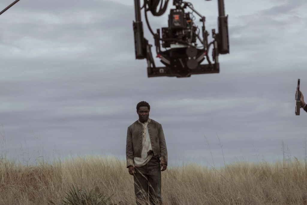 'Lawmen: Bass Reeves' behind the scenes photo of David Oyelowo