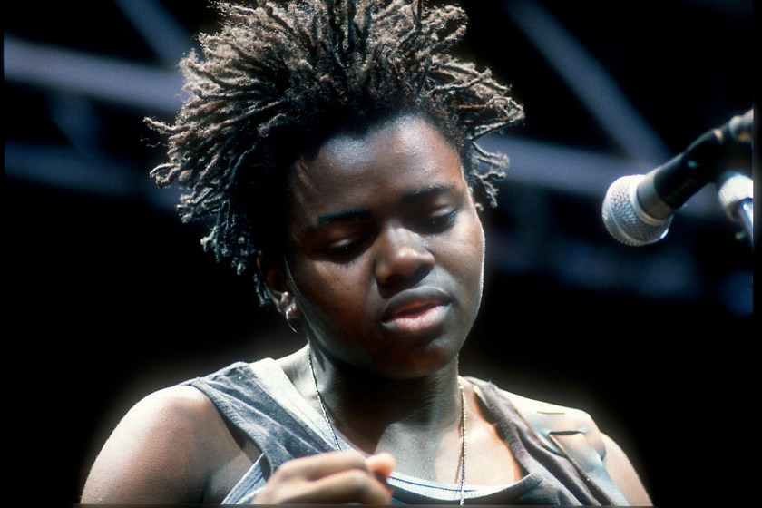 Singer Tracy Chapman Performs in Torino, Italy, Sept 1988. Amnesty International tour.