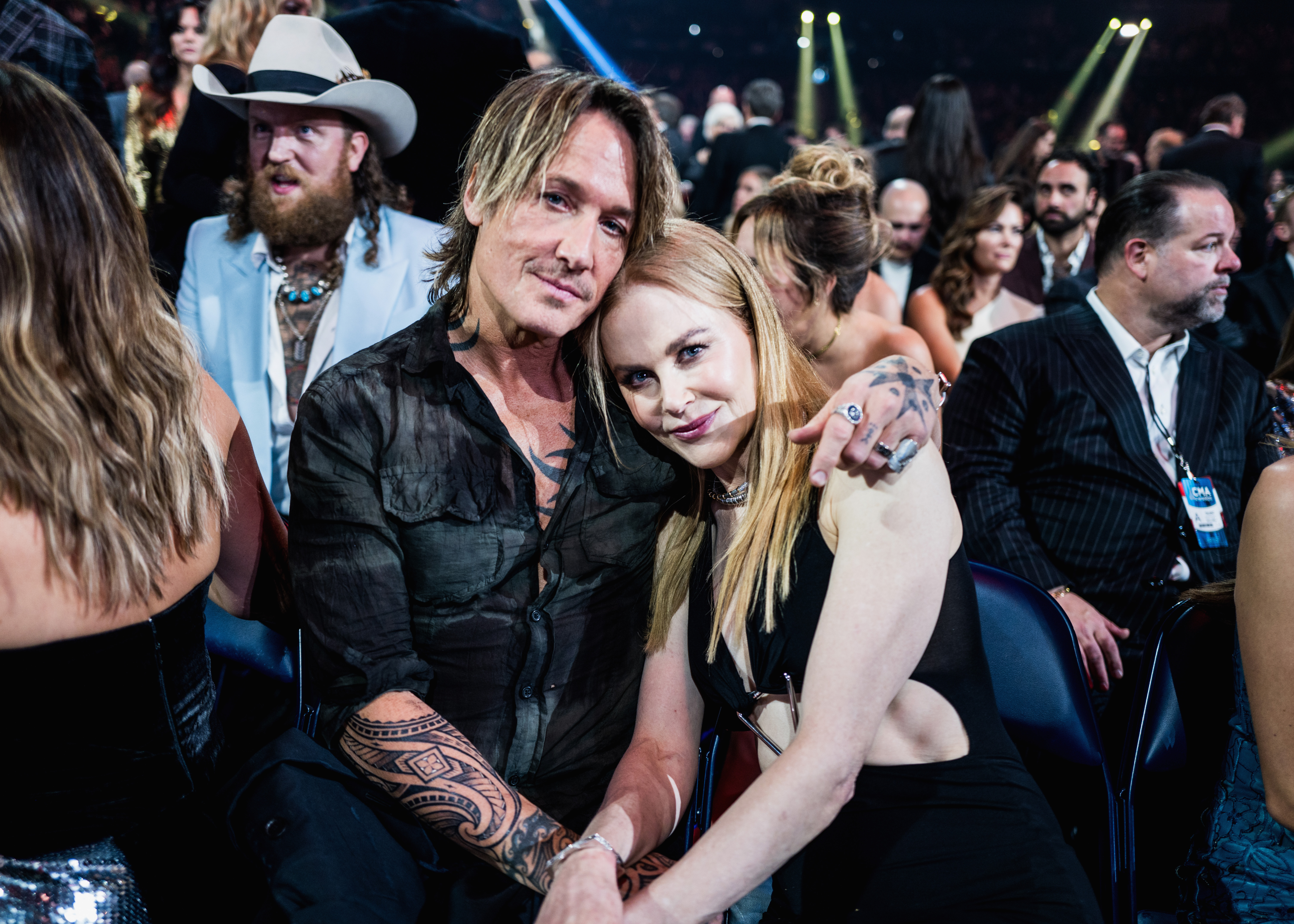 NASHVILLE, TENNESSEE - NOVEMBER 08: Keith Urban and Nicole Kidman attend the 57th Annual Country Music Association Awards at Bridgestone Arena on November 08, 2023 in Nashville, Tennessee. 