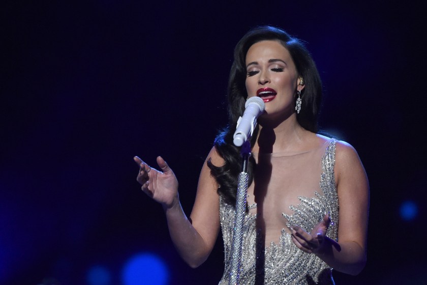 NASHVILLE, TN - NOVEMBER 08: Actress Kacey Musgraves performs on stage during the CMA 2016 Country Christmas on November 8, 2016 in Nashville, Tennessee.