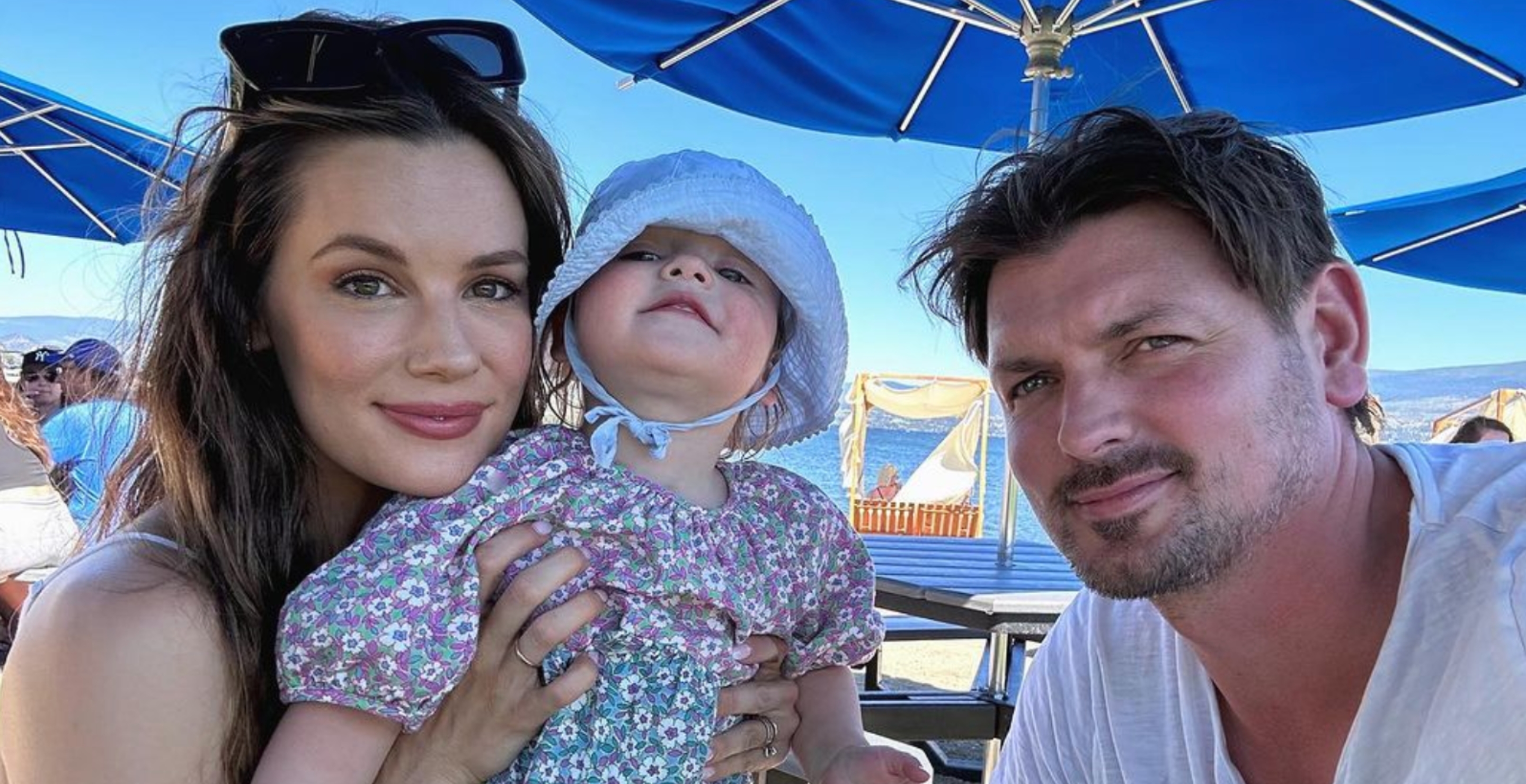 Chelsea Hobbs, James Neate and their daughter