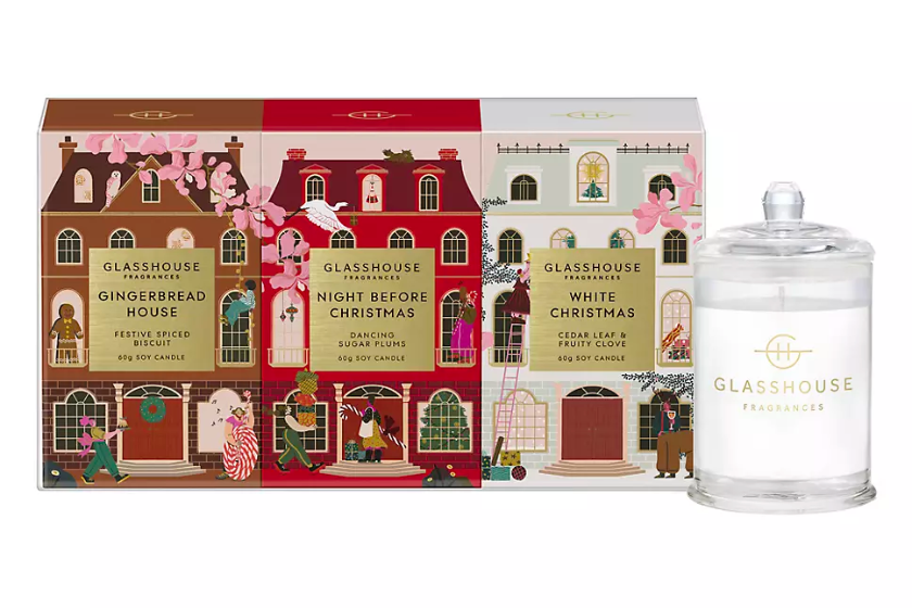 Saks Mini Christmas candle set