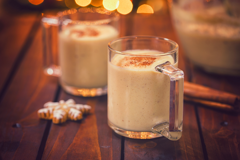 pumpkin nog Thanksgiving cocktail