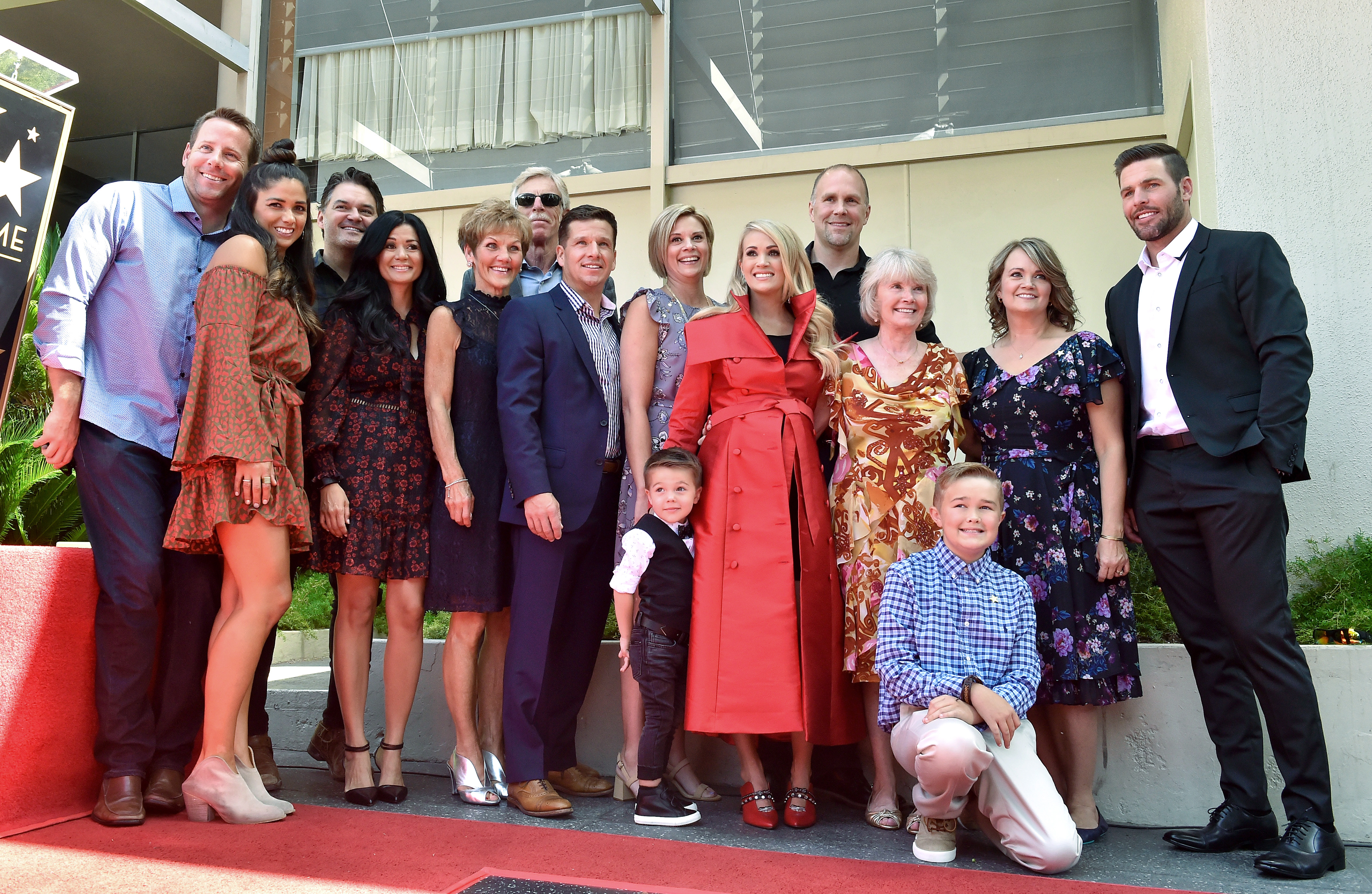 HOLLYWOOD, CA - SEPTEMBER 20: Carrie Underwood, Mike Fisher, Isaiah Michael Fisher and family attend the ceremony honoring Carrie Underwood with star on the Hollywood Walk of Fame on September 20, 2018 in Hollywood, California. 