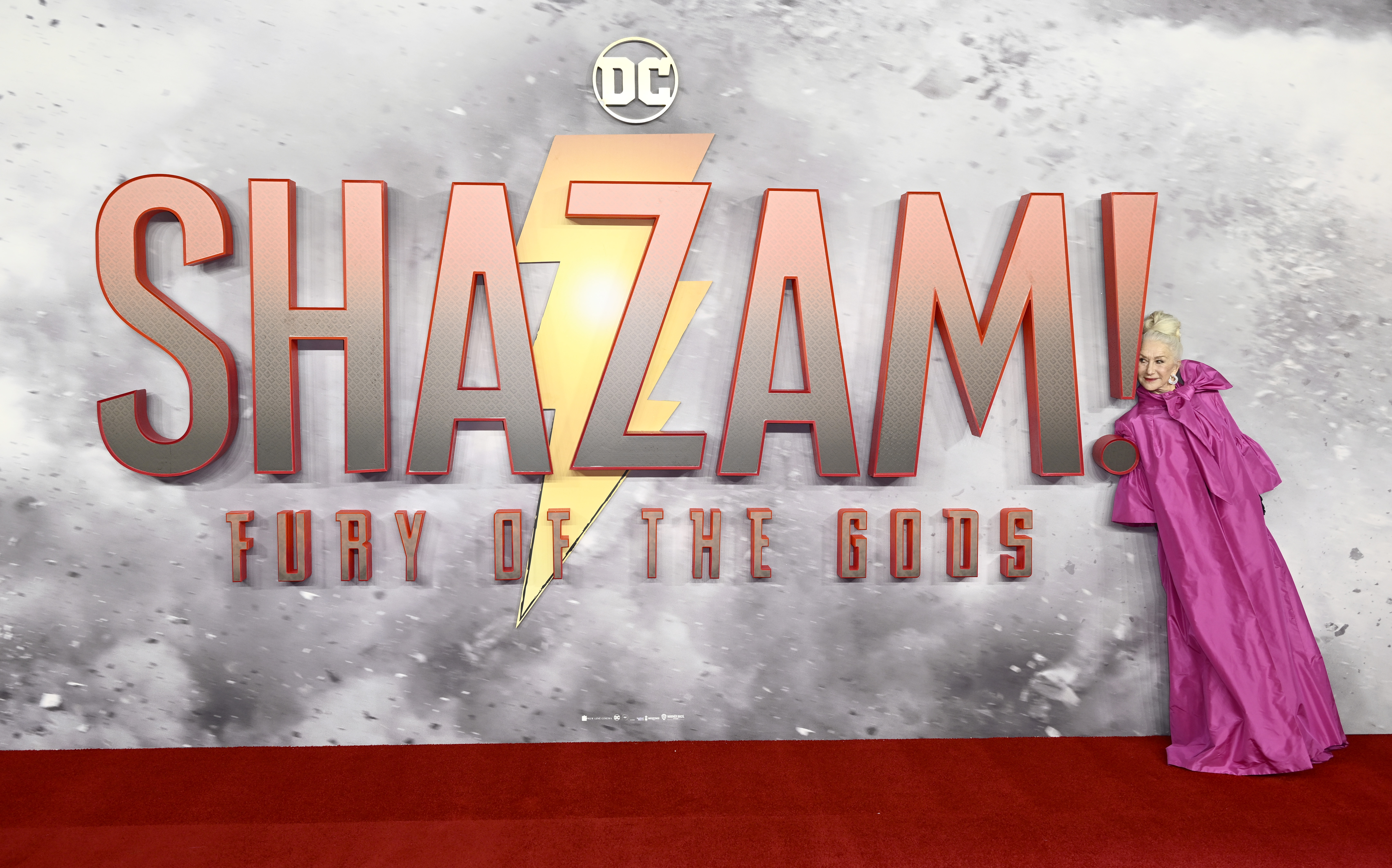 LONDON, ENGLAND - MARCH 07: Dame Helen Mirren attending the UK special screening of "Shazam! Fury Of The Gods" at Cineworld Leicester Square on March 07, 2023 in London, England.