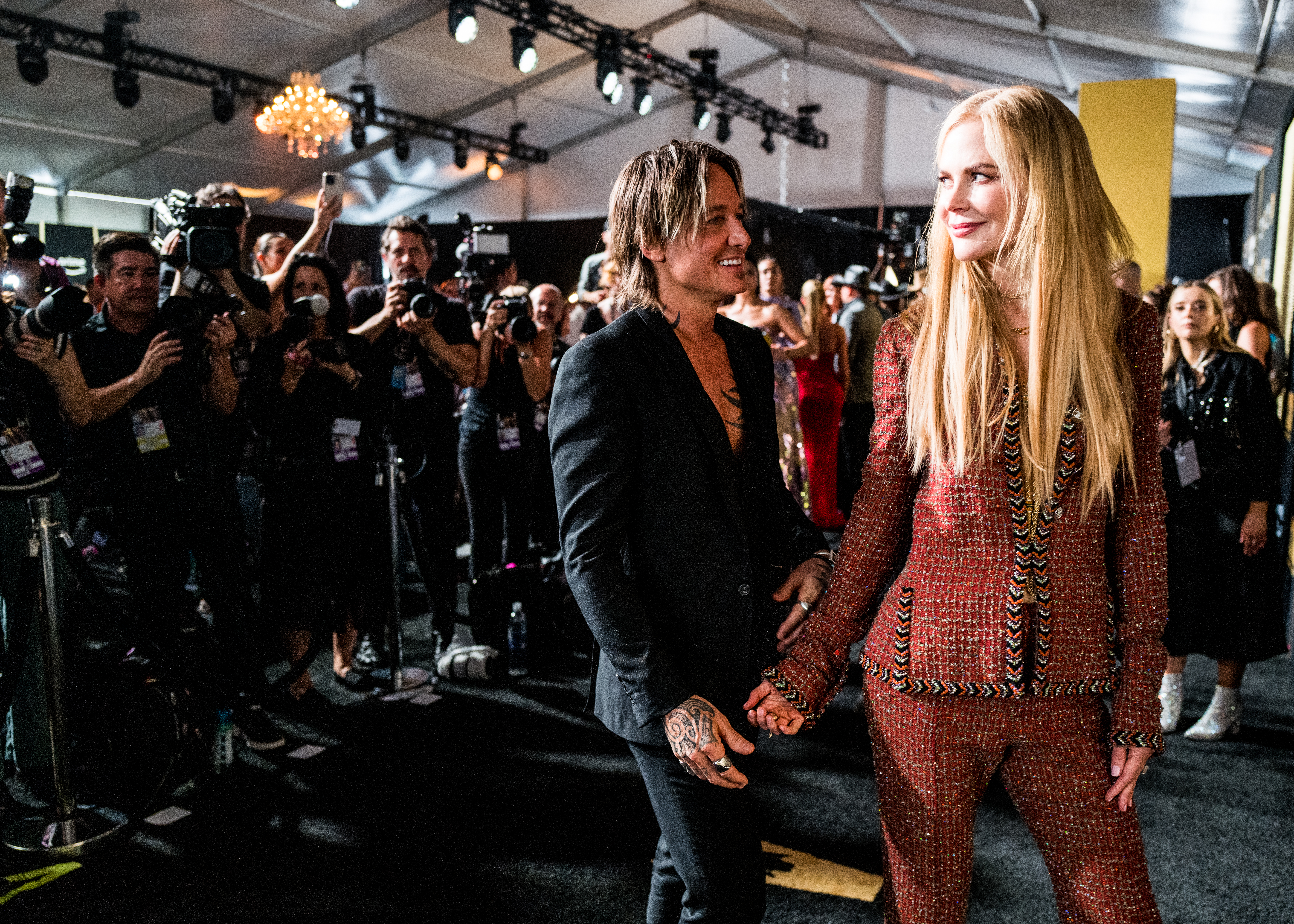 FRISCO, TEXAS - MAY 11: (L-R) Keith Urban and Nicole Kidman attend the 58th Academy of Country Music Awards at The Ford Center at The Star on May 11, 2023 in Frisco, Texas. (