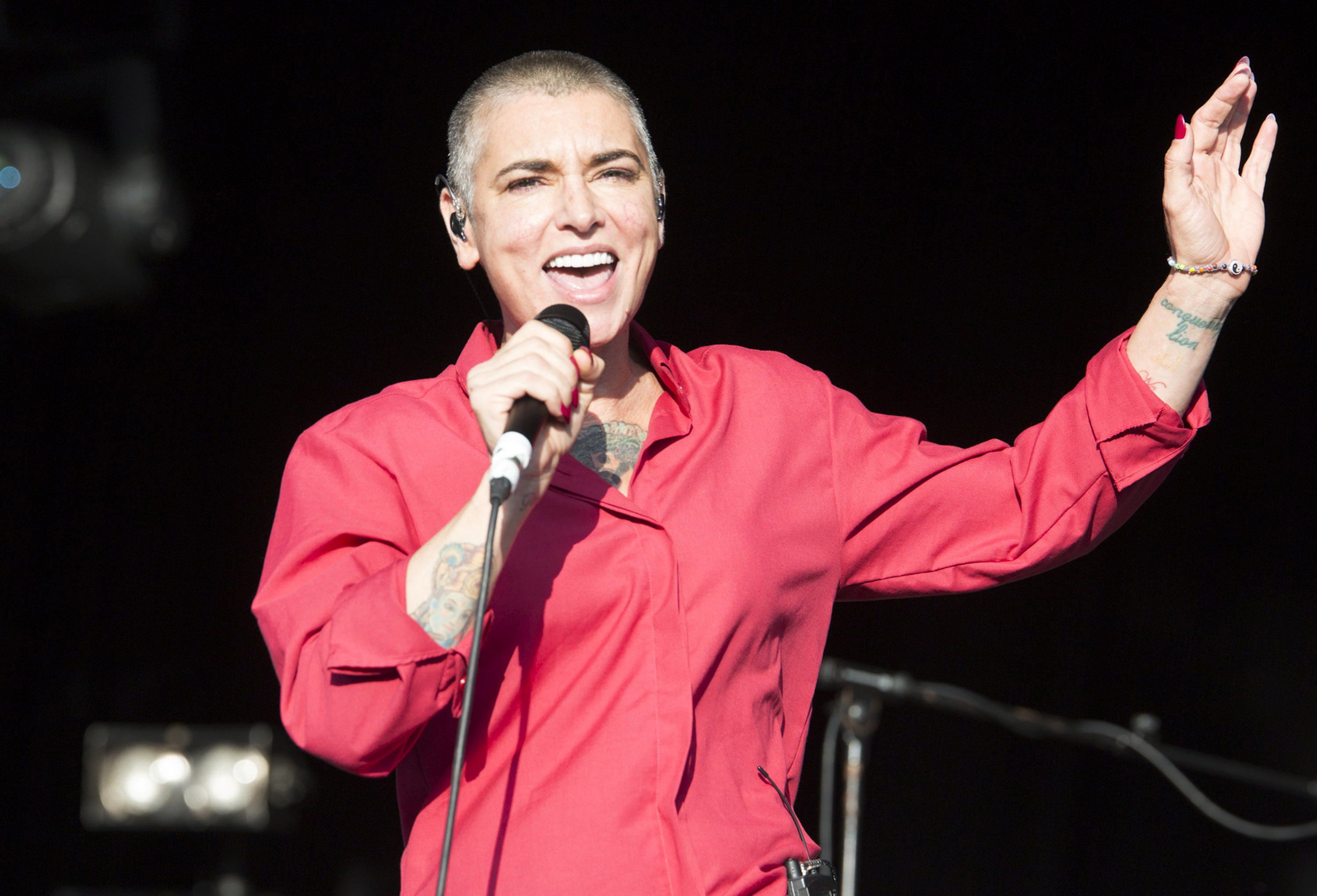 WAREHAM, ENGLAND - AUGUST 03: Sinead O'Connor performs on stage at Camp Bestival at Lulworth Castle on August 3, 2014 in Wareham, United Kingdom. (