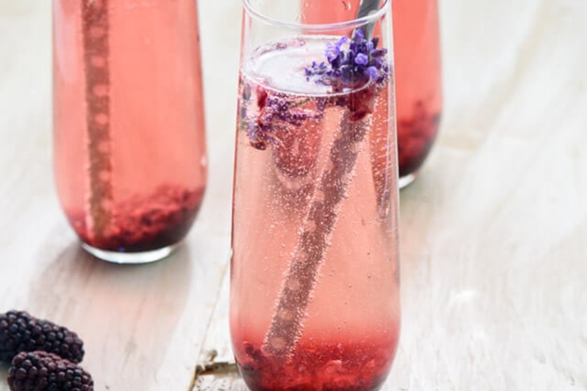 Lavender Champagne cocktail
