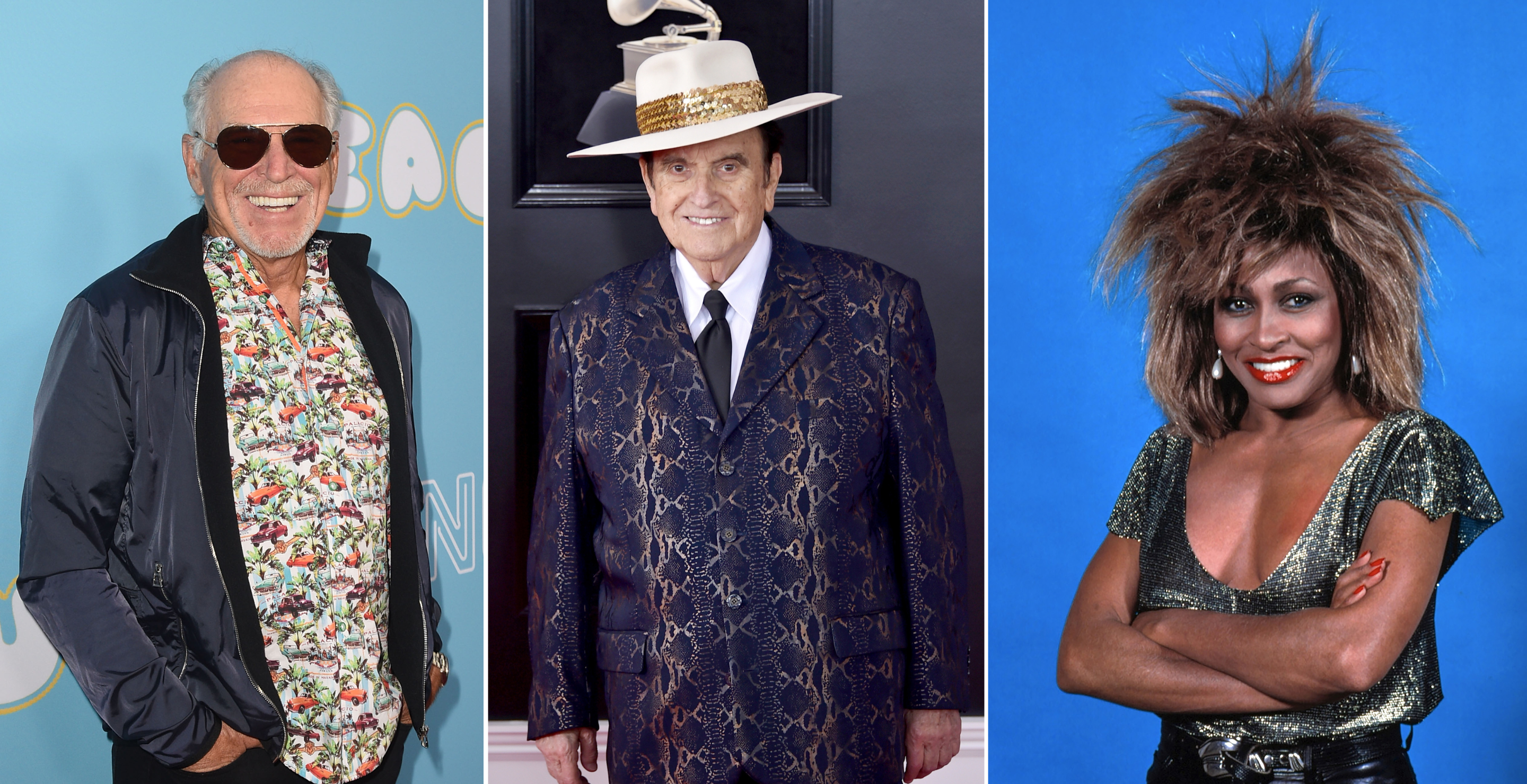 HOLLYWOOD, CA - MARCH 28: Jimmy Buffett arrives at the Los Angeles Premiere for Neon and Vice Studio's The Beach Bum at ArcLight Hollywood on March 28, 2019 in Hollywood, California, NEW YORK, NY - JANUARY 28: Recording artist Bobby Osborne attends the 60th Annual GRAMMY Awards at Madison Square Garden on January 28, 2018 in New York City and