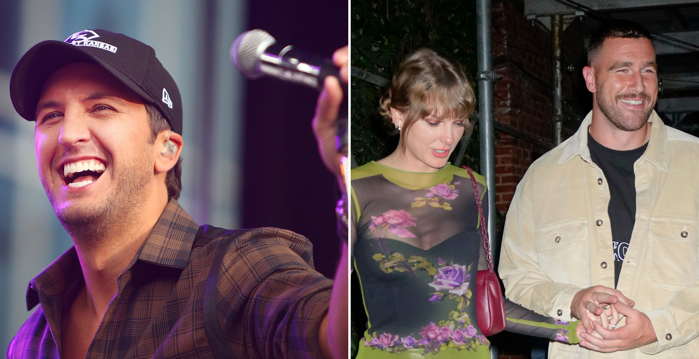 Luke Bryan/ Travis Kelce and Taylor Swift