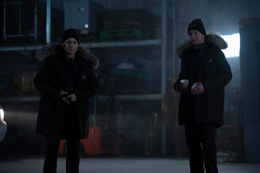 Jodie Foster and John Hawkes in "True Detective" Season 4, Episode 1.