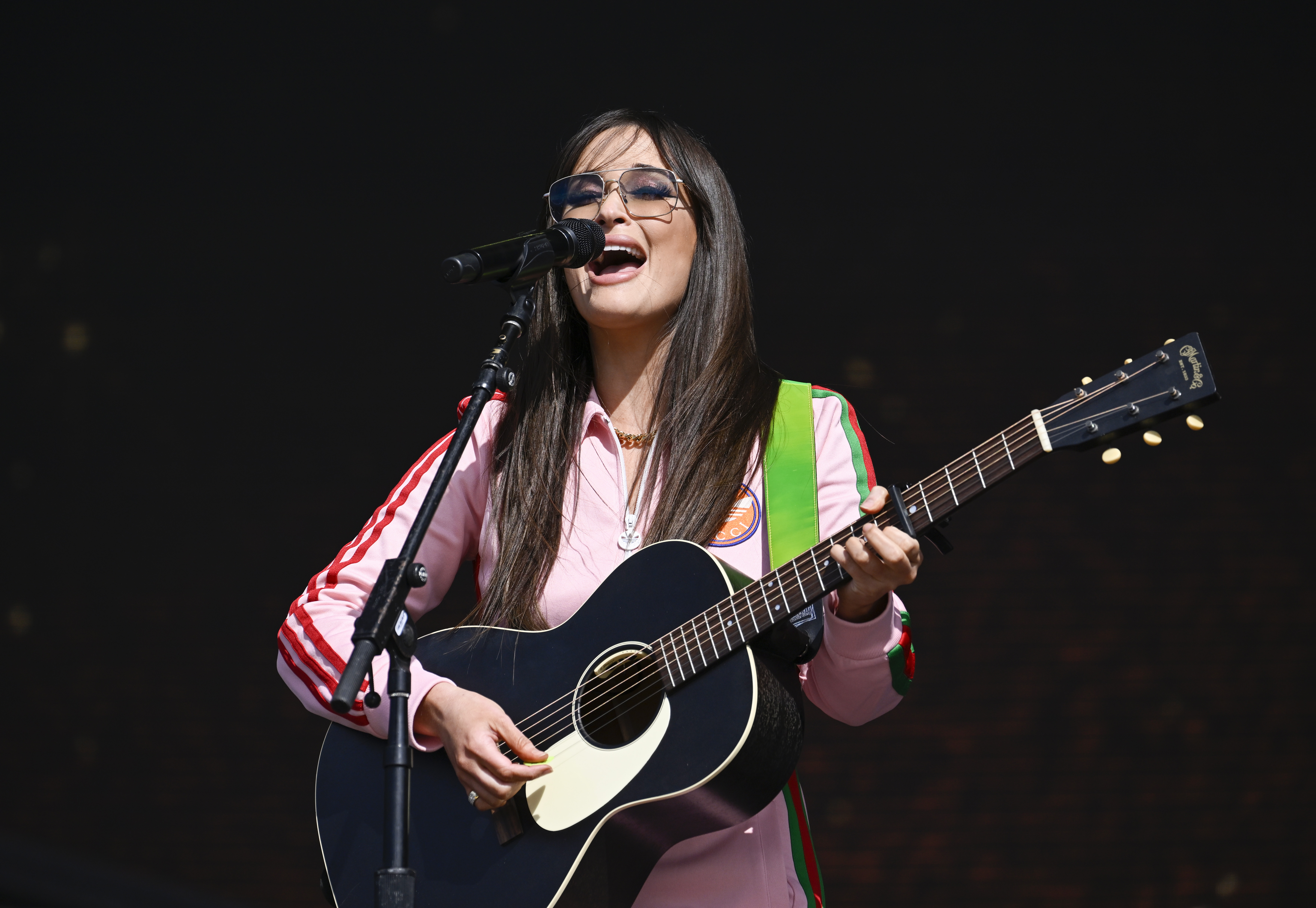 LONDON, ENGLAND - JULY 01: Kacey Musgraves performs on stage as American Express present BST Hyde Park in Hyde Park on July 01, 2022 in London, England. 