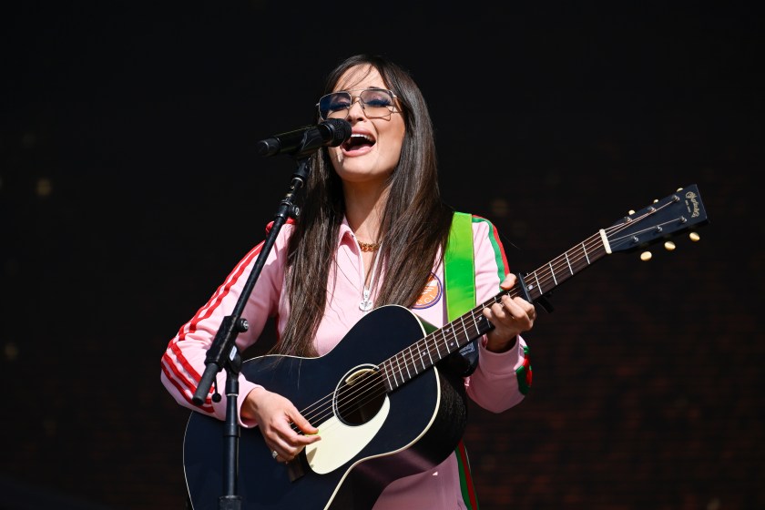 LONDON, ENGLAND - JULY 01: Kacey Musgraves performs on stage as American Express present BST Hyde Park in Hyde Park on July 01, 2022 in London, England.