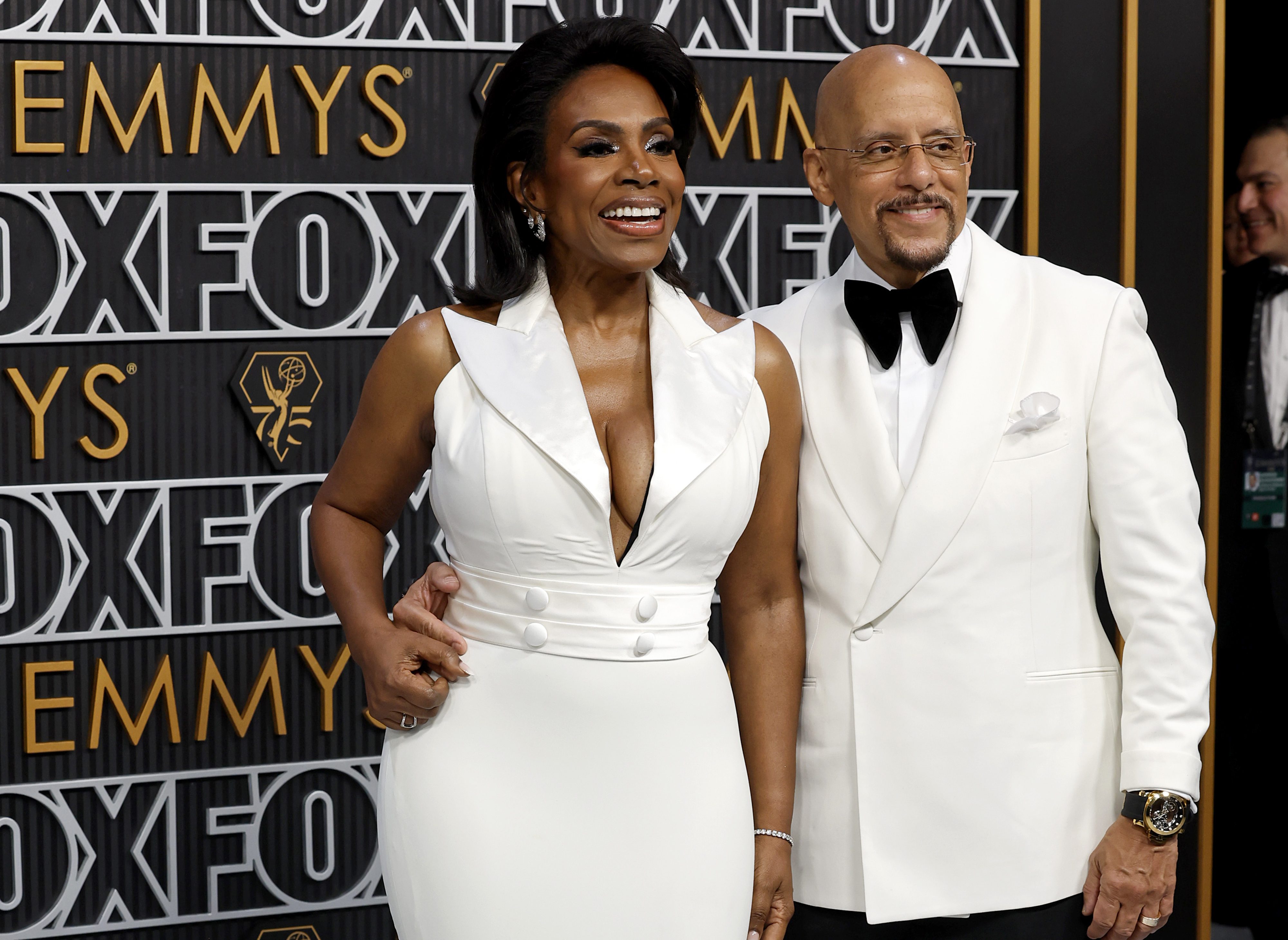 LOS ANGELES, CALIFORNIA - JANUARY 15: (L-R) Sheryl Lee Ralph and Senator Vincent J. Hughes attend the 75th Primetime Emmy Awards at Peacock Theater on January 15, 2024 in Los Angeles, California. 