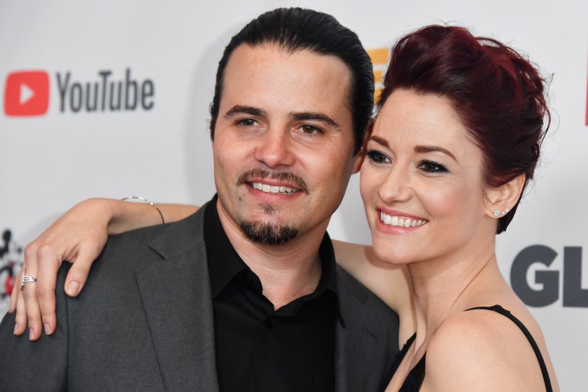 BEVERLY HILLS, CA - OCTOBER 20: Nathan West (L) and Chyler Leigh at the 2017 GLSEN Respect Awards at the Beverly Wilshire Four Seasons Hotel on October 20, 2017 in Beverly Hills, California