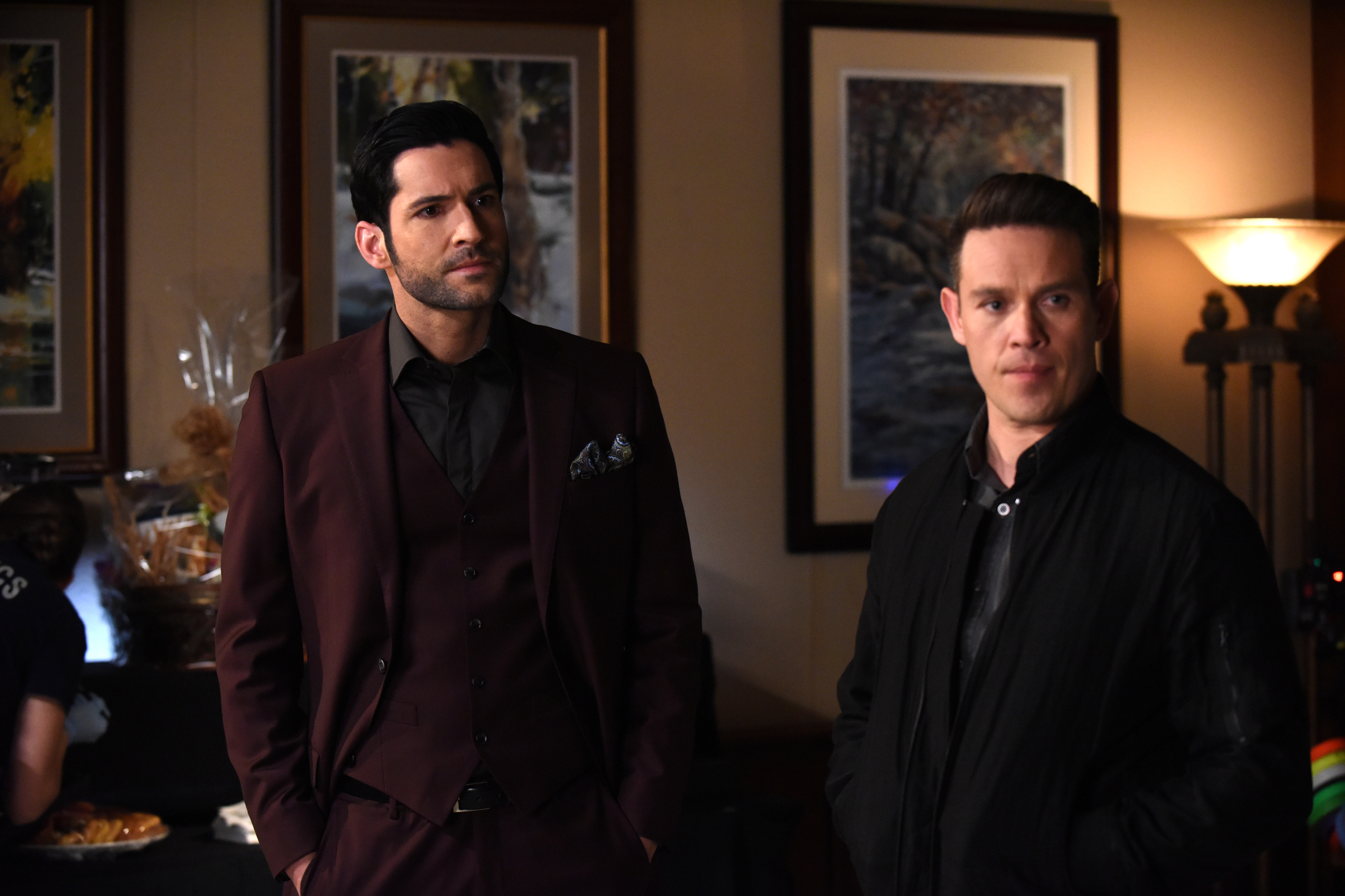 LUCIFER: L-R: Tom Ellis and Kevin Alejandro in the All Hands on Decker episode of LUCIFER airing&nbsp;Monday, April 30 (8:00-9:00 PM ET/PT) on FOX. 