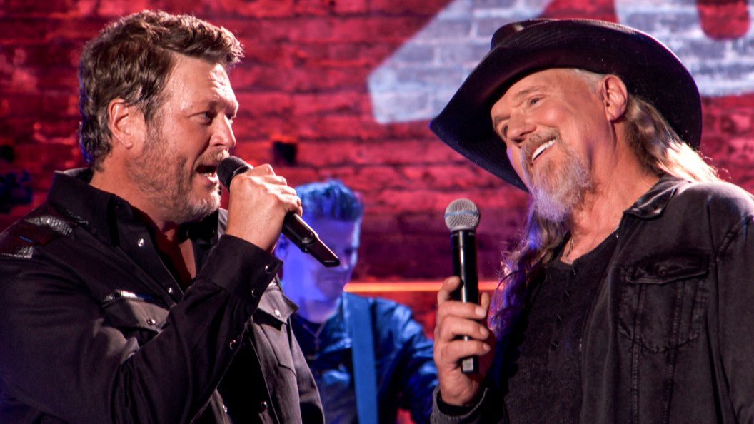 Blake Sheltong and Trace Adkins perform at the NEW YEAR’S EVE LIVE: NASHVILLE’S BIG BASH, a star-studded entertainment special. The celebration to ring in the new year will air LIVE Sunday, Dec. 31 (7:30-10:00 PM, ET/PT, 10:30 PM-1:05 AM, ET/PT) on the CBS Television Network, and streaming on Paramount+ Photo: CBS ©2023 CBS Broadcasting, Inc. All Rights Reserved. Highest quality screengrab available.