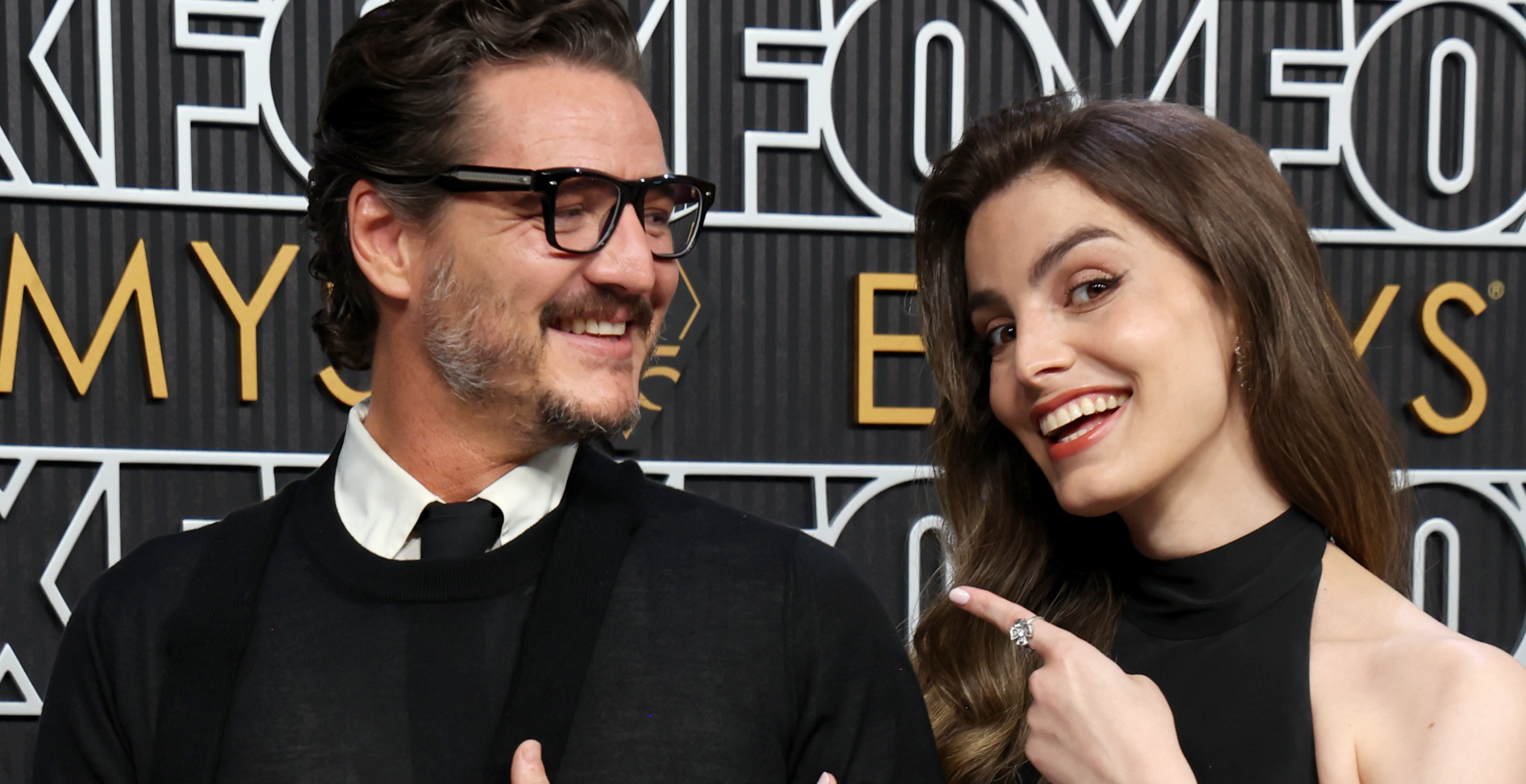 (L-R) Pedro Pascal and Lux Pascal attend the 75th Primetime Emmy Awards at Peacock Theater on January 15, 2024 in Los Angeles, California.