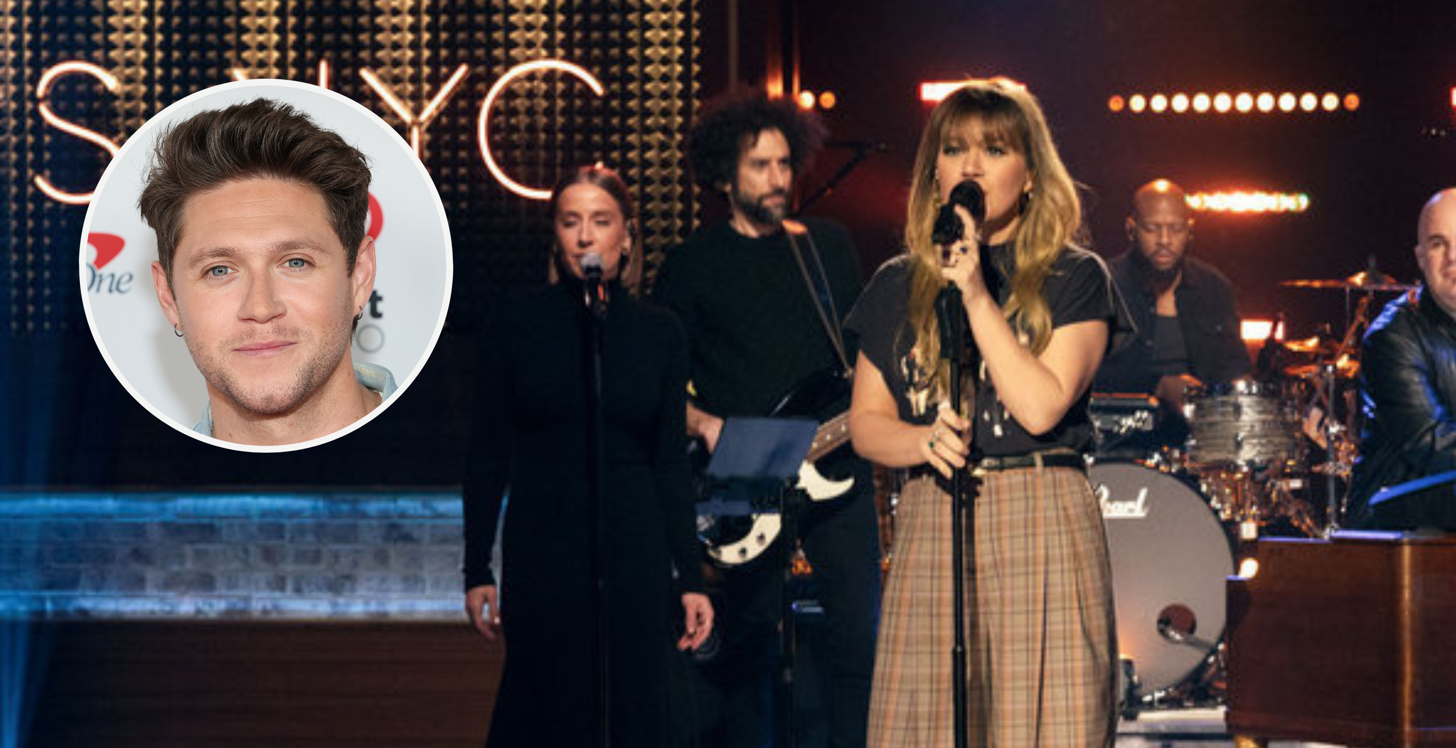 Press shot from "The Kelly Clarkson Show" and INGLEWOOD, CALIFORNIA - DECEMBER 01: Niall Horan attends KIIS FM's iHeartRadio Jingle Ball 2023 presented by Capital One at The Kia Forum on December 01, 2023 in Inglewood, California.