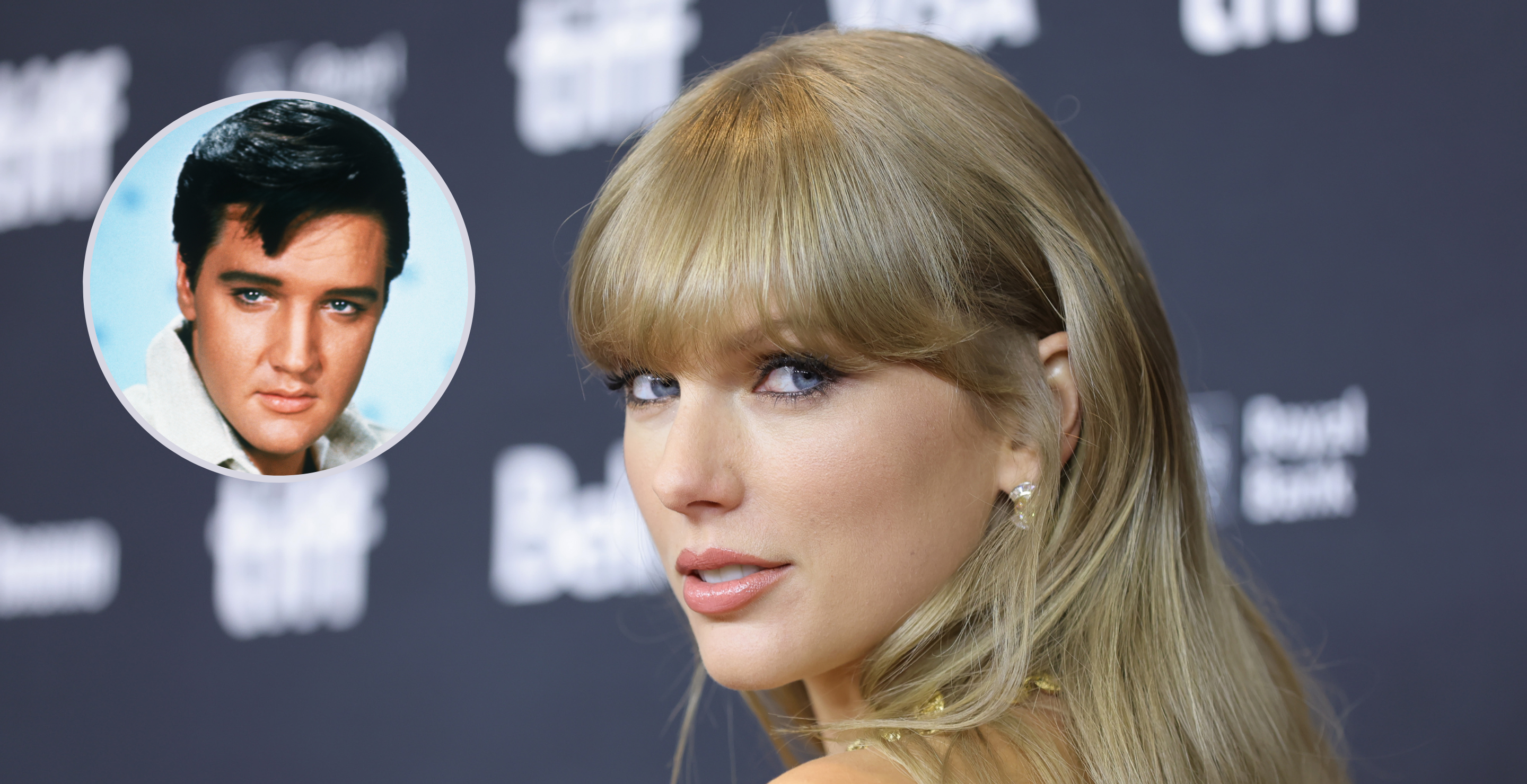 TORONTO, ONTARIO - SEPTEMBER 09: (NO COVERS) Taylor Swift attends 'In Conversation With... Taylor Swift' during the 2022 Toronto International Film Festival at TIFF Bell Lightbox on September 09, 2022 in Toronto, Ontario and Elvis Presley (1935-1977), American rock 'n' roll legend.