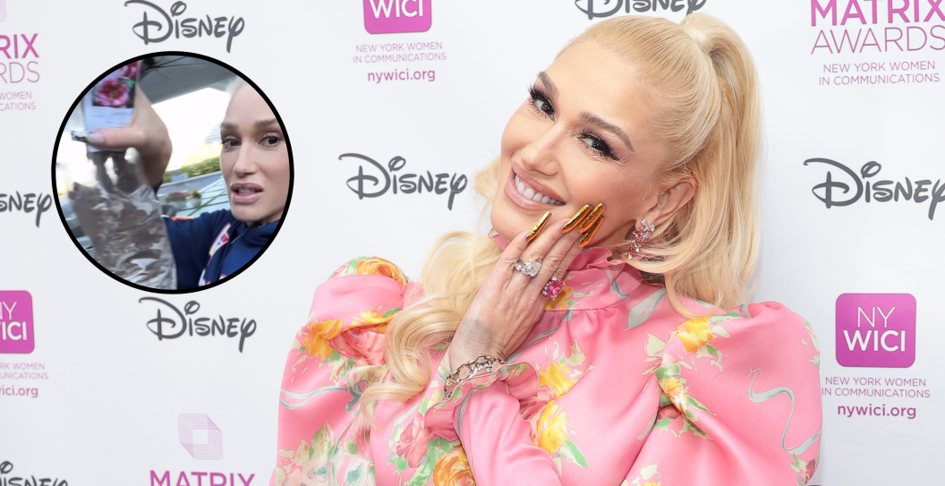 NEW YORK, NEW YORK - OCTOBER 26: Gwen Stefani attends the 2022 Matrix Awards at The Ziegfeld Ballroom on October 26, 2022 in New York City and screengrab via Stefani's Instagram.