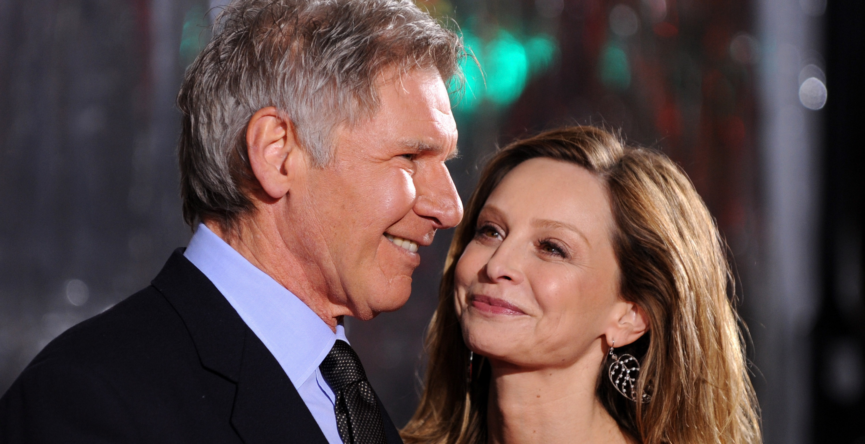 Calista Flockhart and Harrison Ford