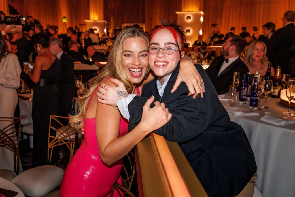 Margot Robbie and Billie Eilish at the 81st Golden Globe Awards