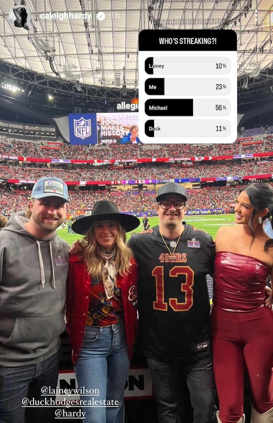 Screengrab of an Instagram story by Caleigh Hardy