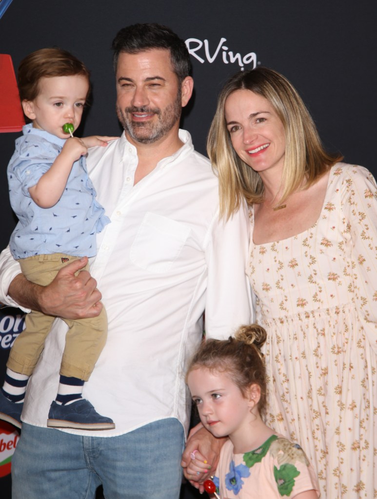 LOS ANGELES, CALIFORNIA - JUNE 11: William Kimmel, Jimmy Kimmel, Jane Kimmel, and Molly McNearney arrive to the Los Angeles premiere of Disney and Pixar's "Toy Story 4" held on June 11, 2019 in Los Angeles, California.