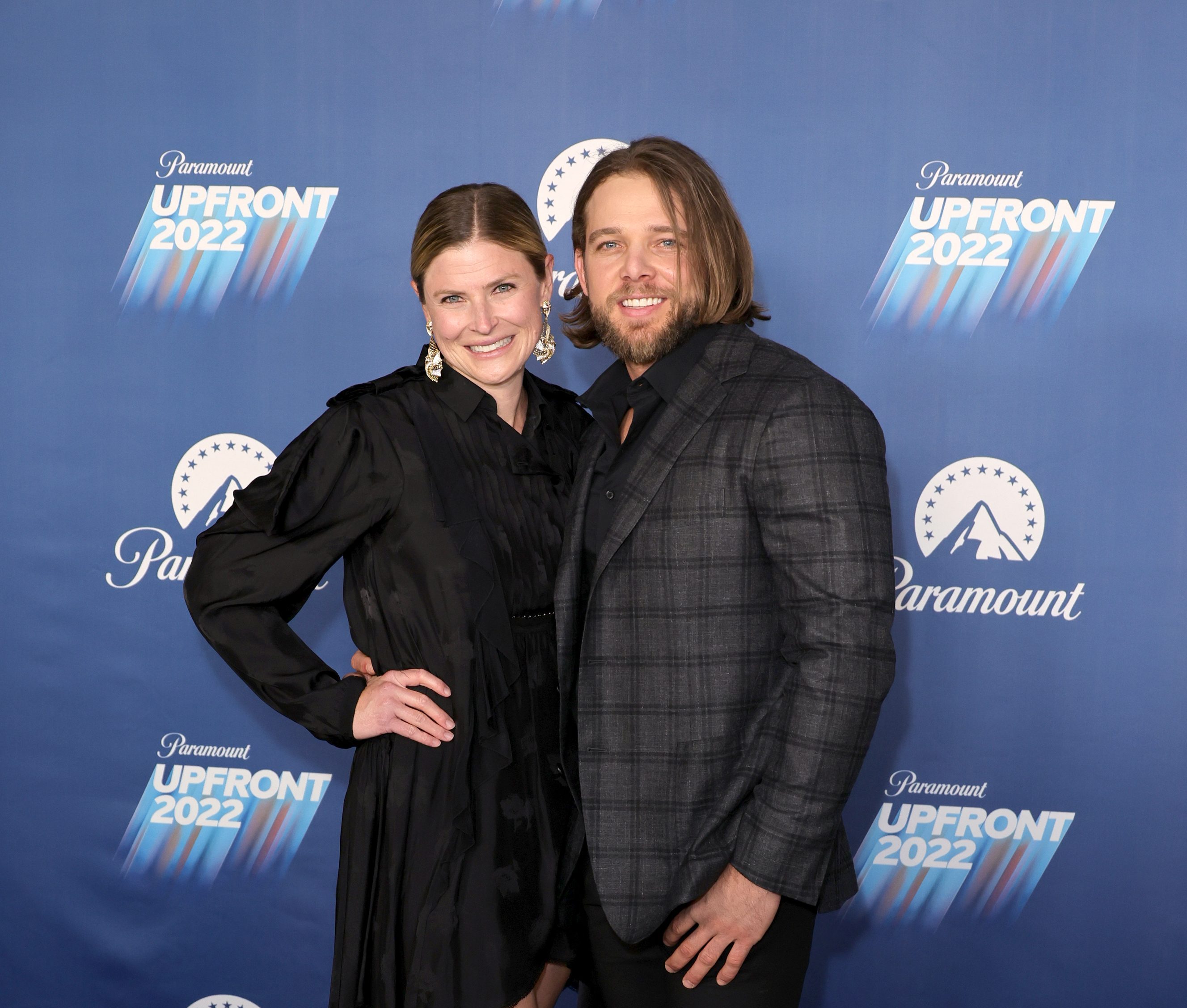 NEW YORK, NEW YORK - MAY 18: Max Thieriot (R) and wife Lexi Murphy attend the 2022 Paramount Upfront at 666 Madison Avenue on May 18, 2022 in New York City.