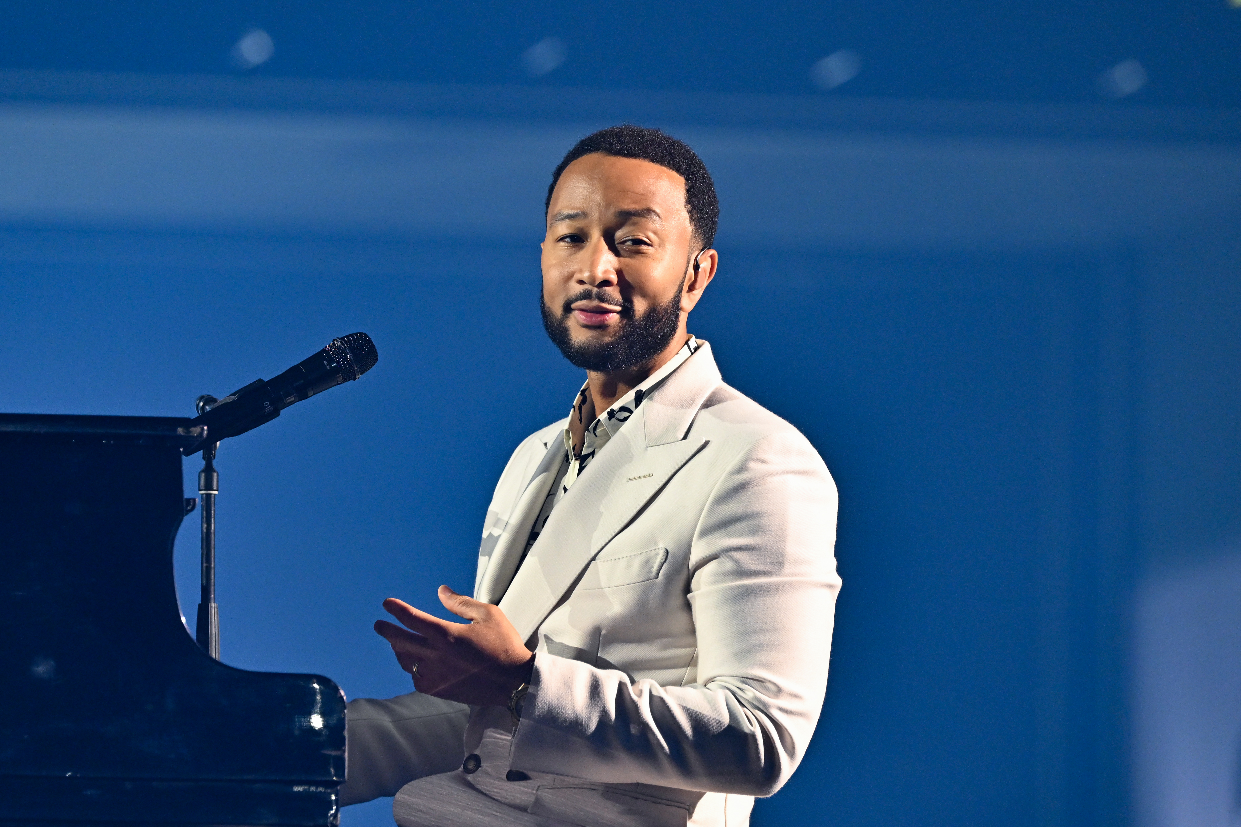 ATLANTA, GEORGIA - AUGUST 24: John Legend performs onstage during the 2023 Beloved Benefit at Georgia World Congress Center on August 24, 2023 in Atlanta, Georgia.