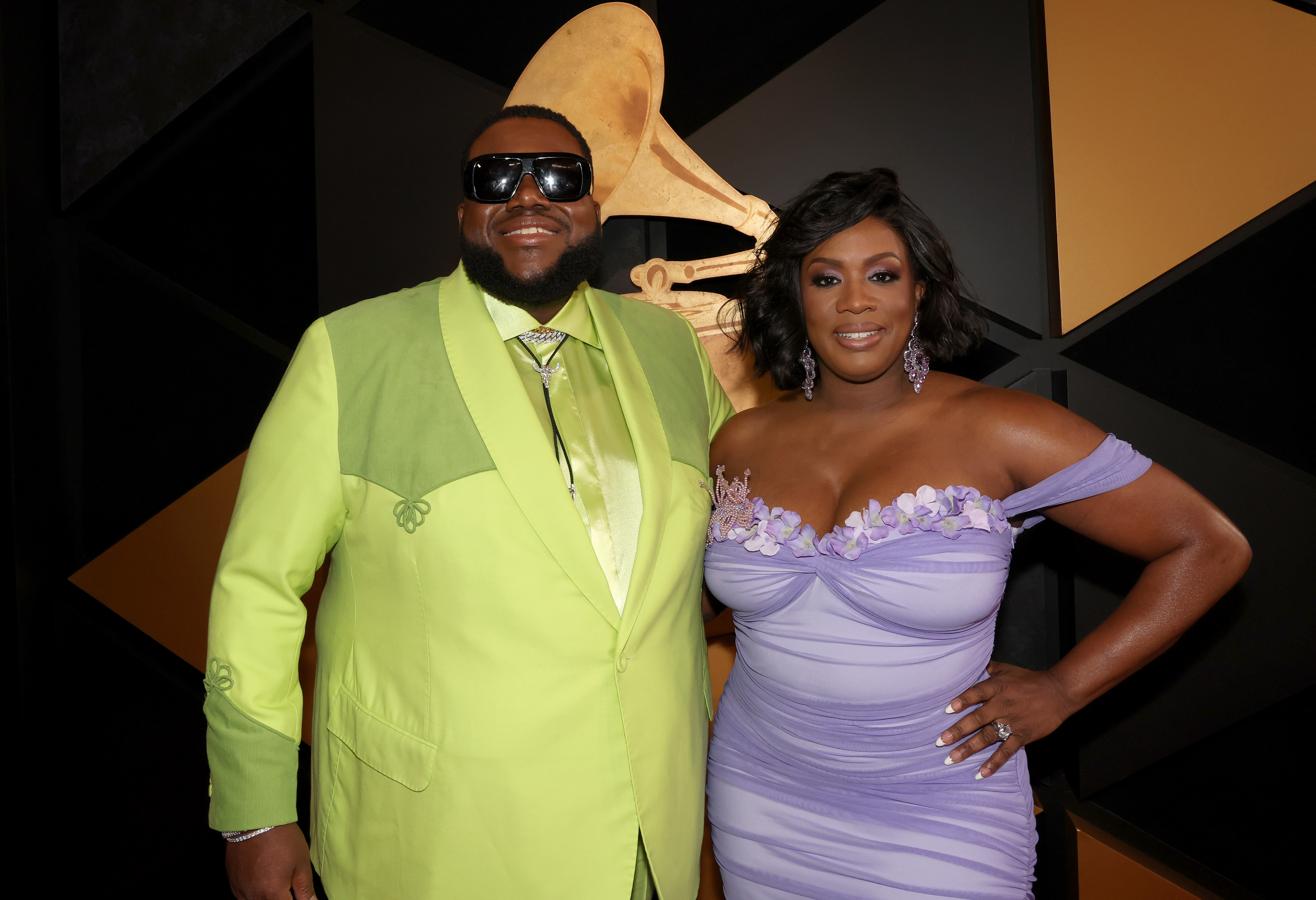 LOS ANGELES, CALIFORNIA - FEBRUARY 04: (L-R) Michael Trotter Jr. and Tanya Trotter of War and Treaty attend the 66th GRAMMY Awards at Crypto.com Arena on February 04, 2024 in Los Angeles, California. 