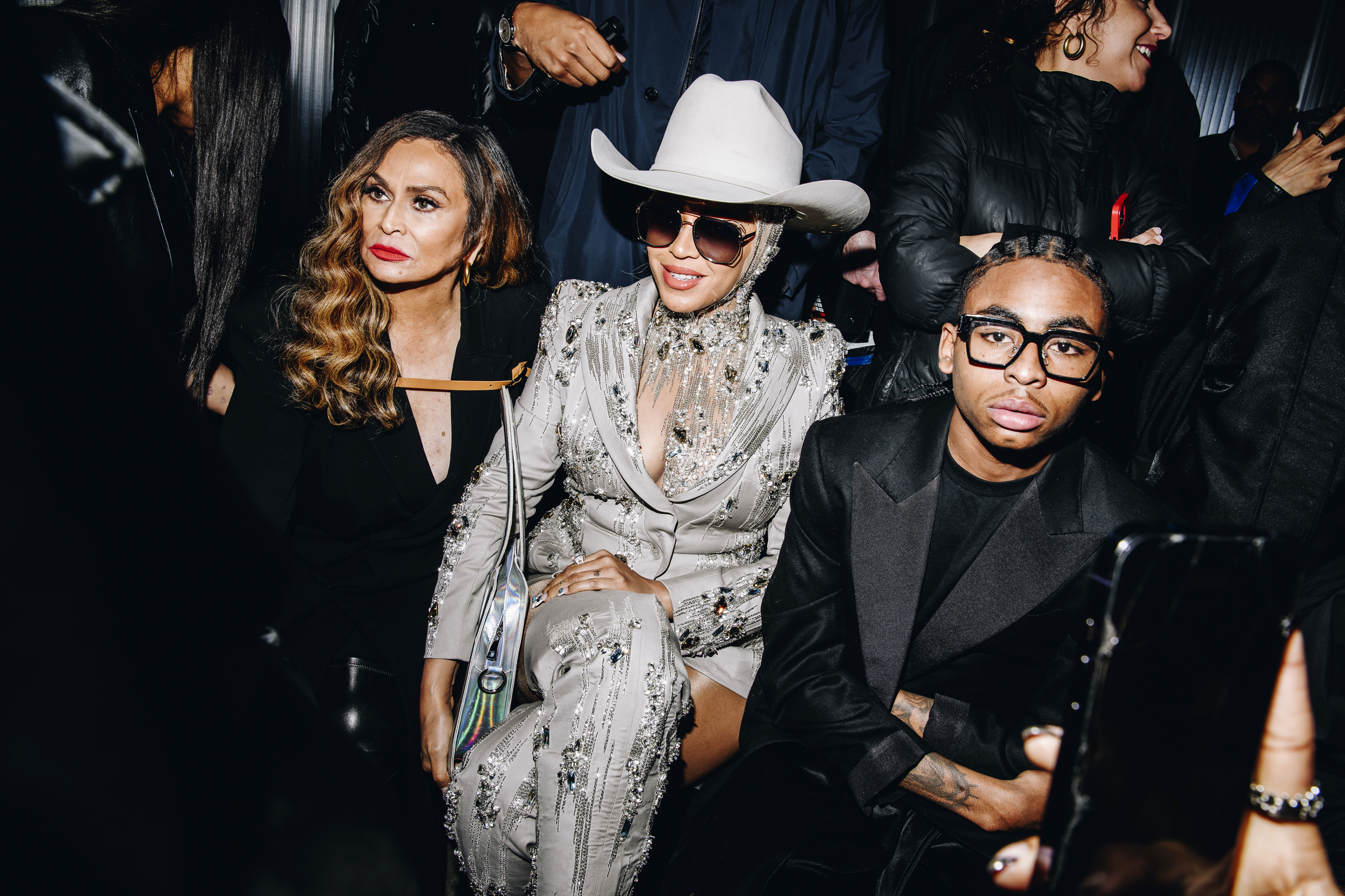 Tina Knowles and Beyonc&eacute; at Luar RTW Fall 2024 as part of New York Ready to Wear Fashion Week held on February 13, 2024 in New York, New York. 