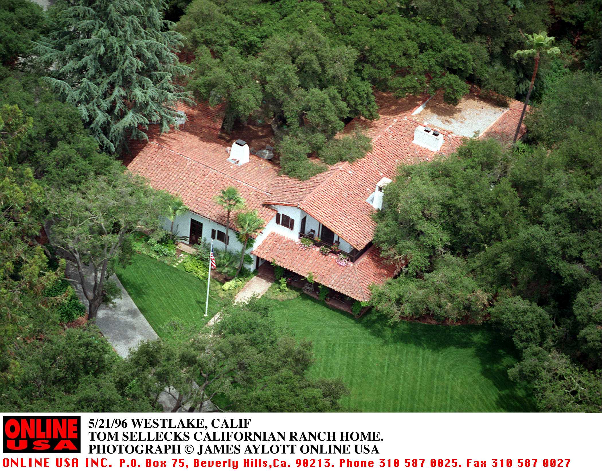 5/21/95 Westlake, Calif. The Ranch Home Of Actor Tom Selleck