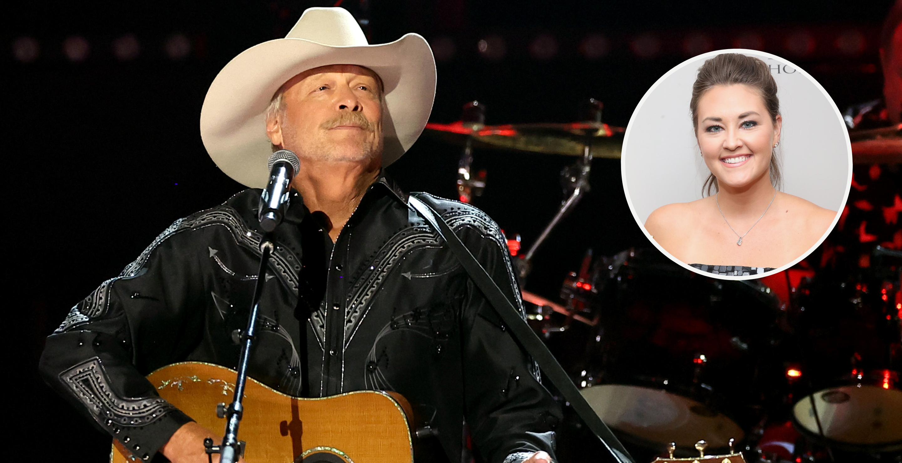NASHVILLE, TENNESSEE - NOVEMBER 09: Alan Jackson performs onstage at The 56th Annual CMA Awards at Bridgestone Arena on November 09, 2022 in Nashville, Tennessee and NASHVILLE, TN - AUGUST 22: Mattie Jackson Selecman takes photos during the 12th Annual ACM Honors at Ryman Auditorium on August 22, 2018 in Nashville, Tennessee.