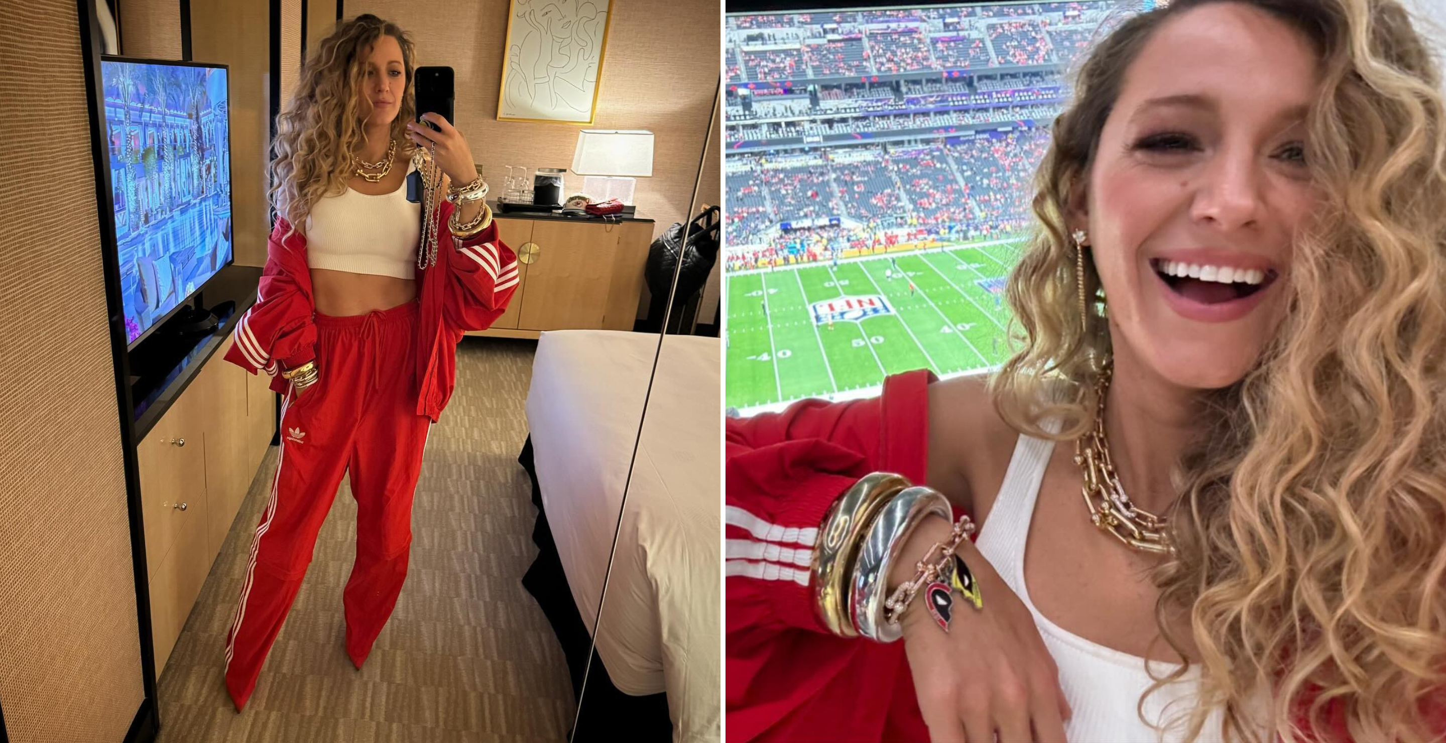 Blake Lively at the Super Bowl