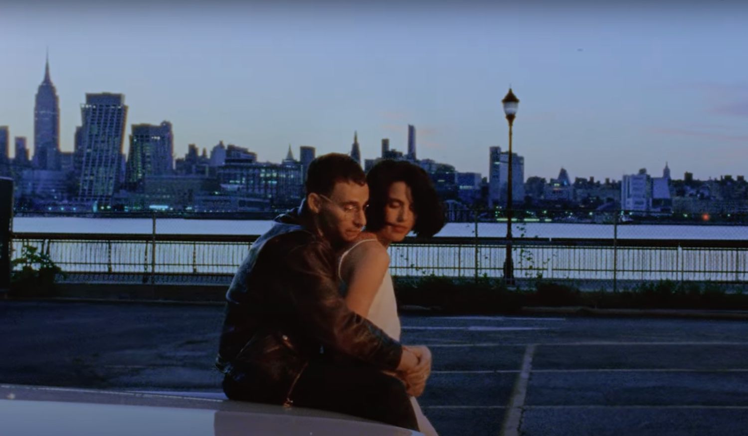 Margaret Qualley and Jack Antonoff in Bleachers "Tiny Movies" video