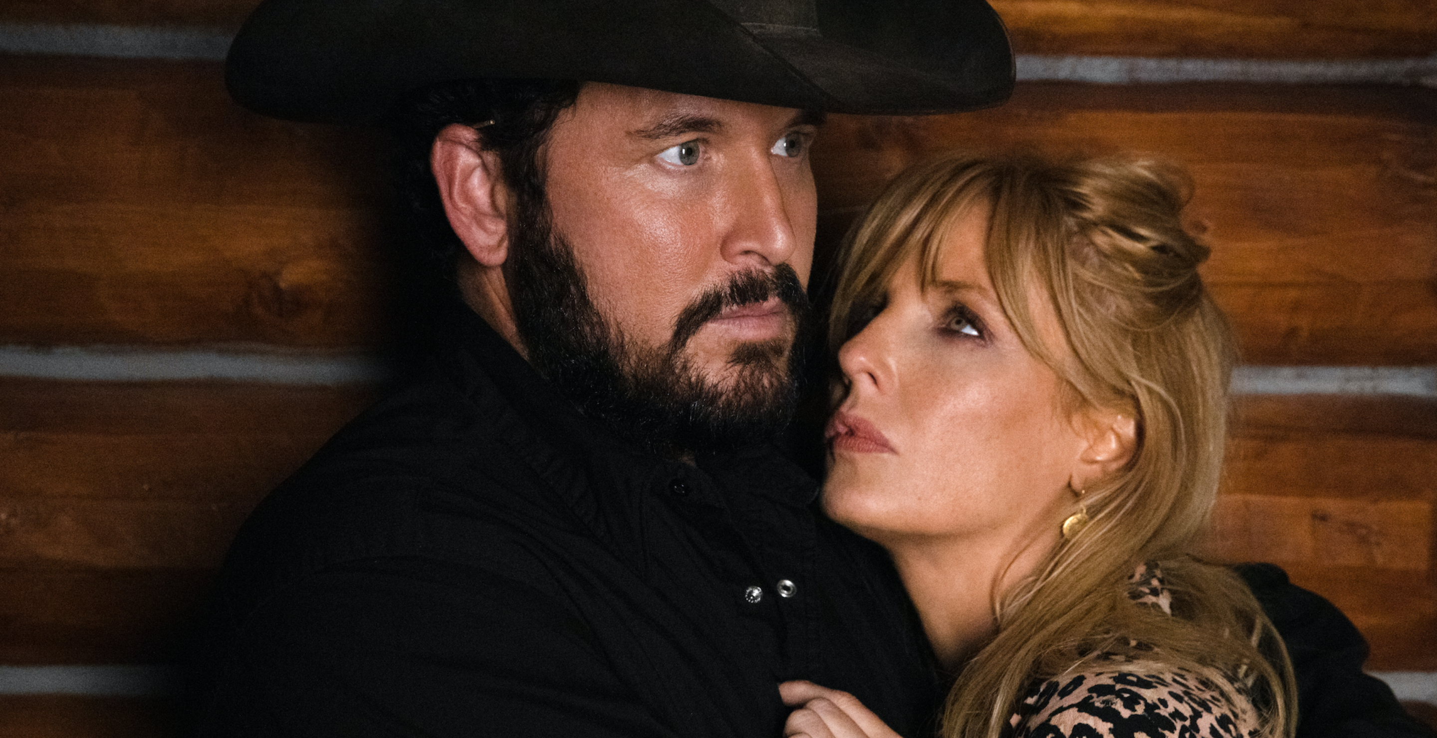Cole Hauser and Kelly Reilly in "Yellowstone"